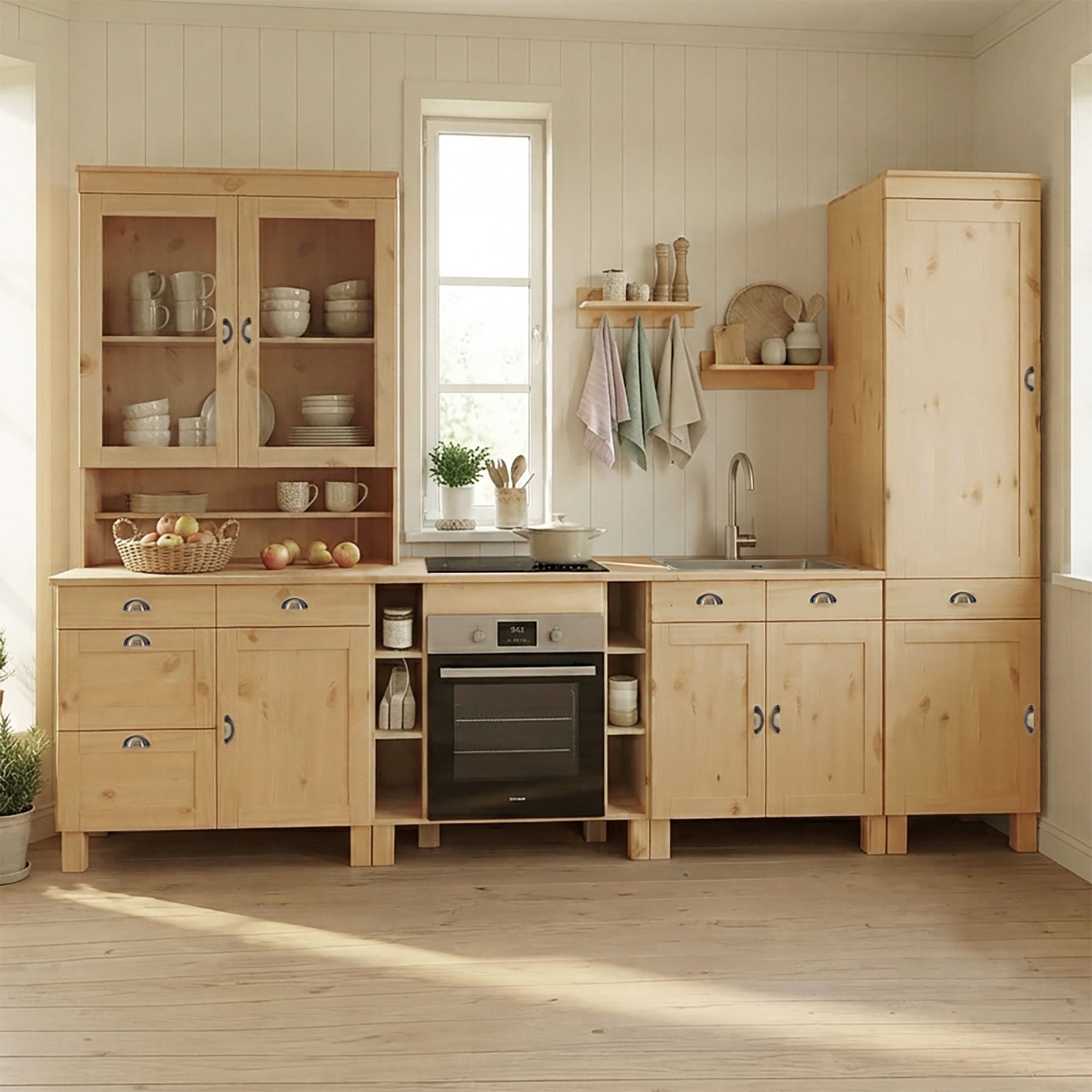 Home affaire Kitchenette »Oslo« largeur 350 cm, en 2 profondeurs, sans appareils électriques
