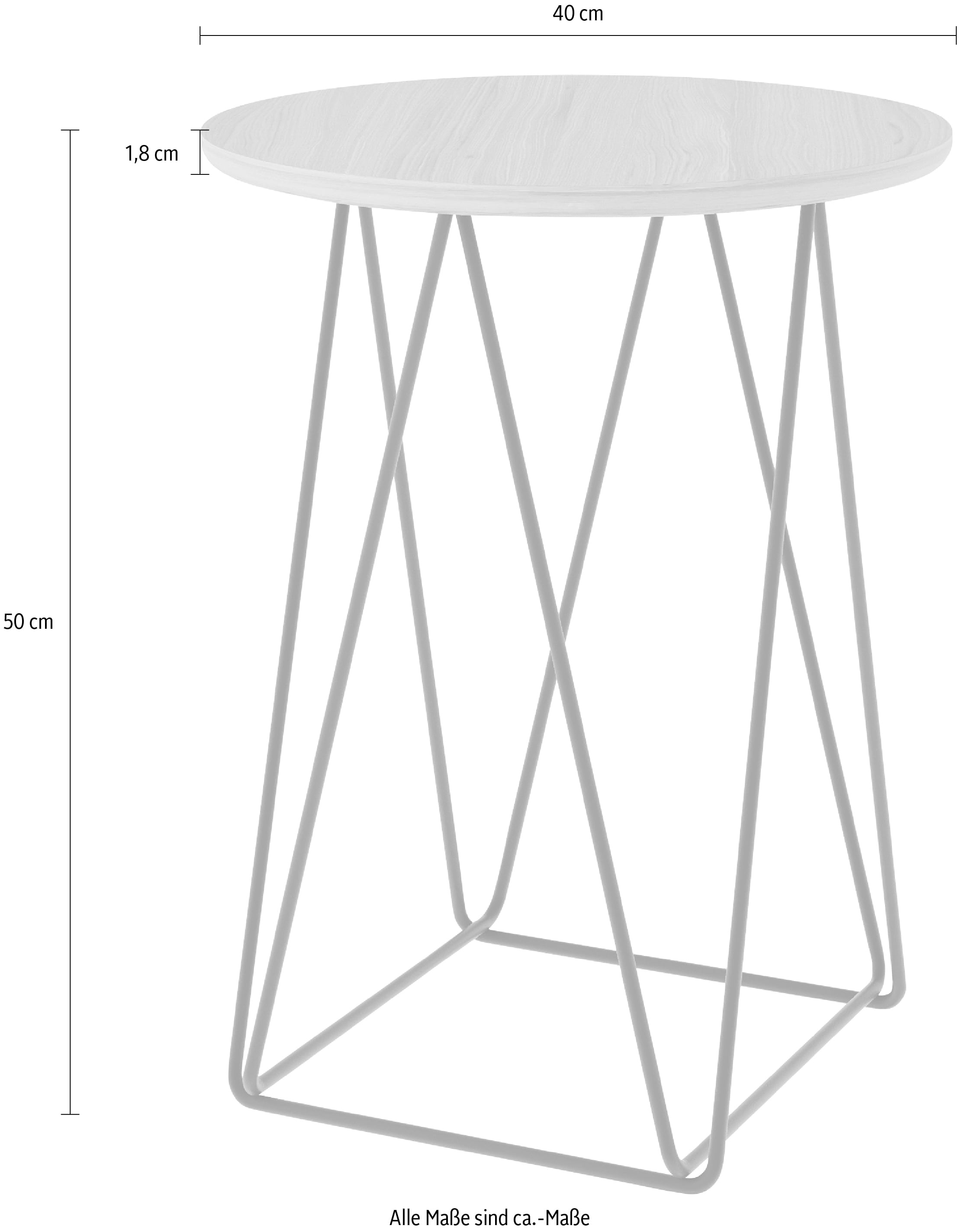 Müller SMALL LIVING Beistelltisch »LUNA«, (2 St.), hochwertiges Metallgestell