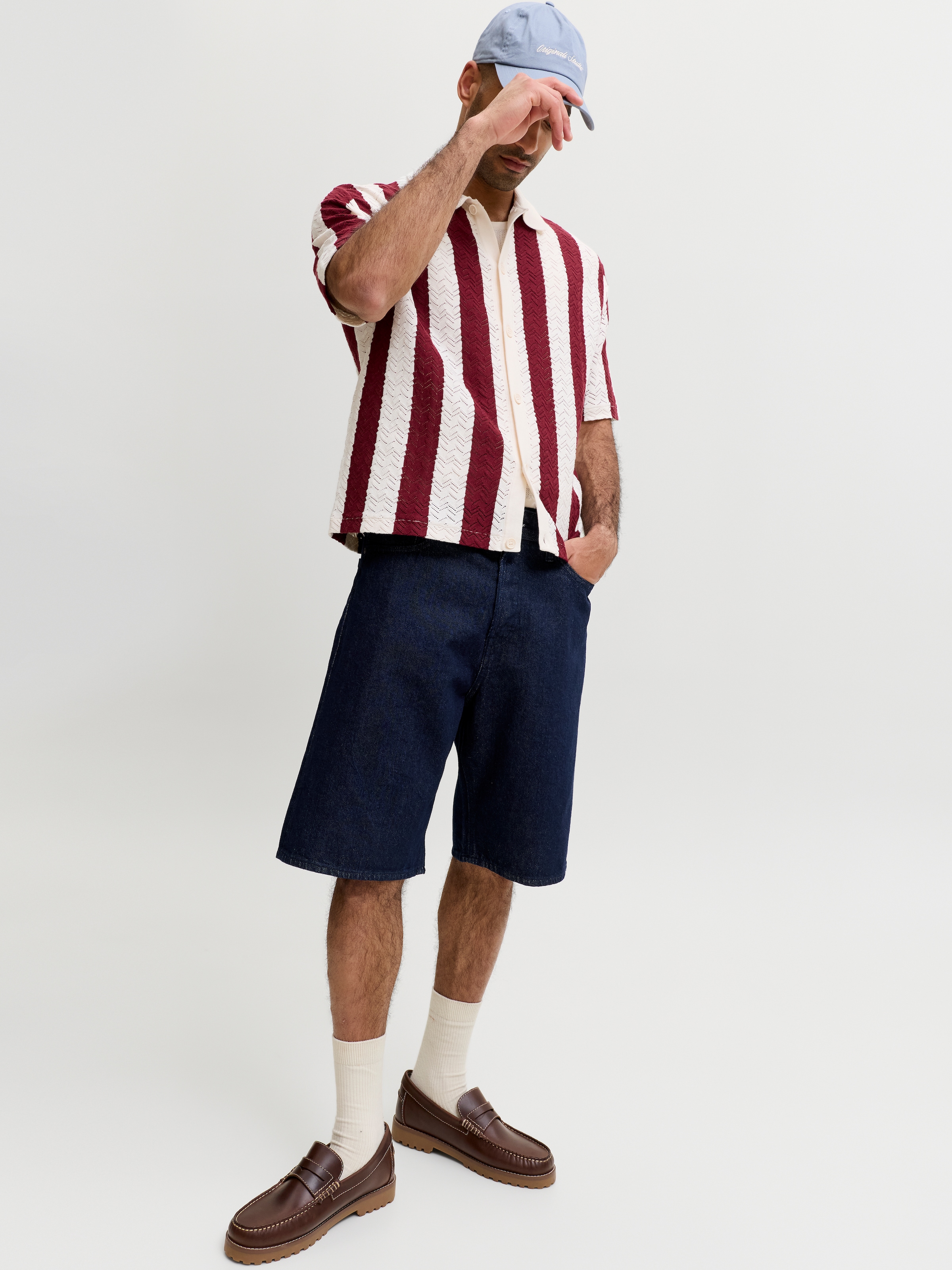 Jack & Jones Jeansshorts »JJIALEX JJORIGINAL SHORTS AT 054 ST LN« Baumwolle, baggy fit