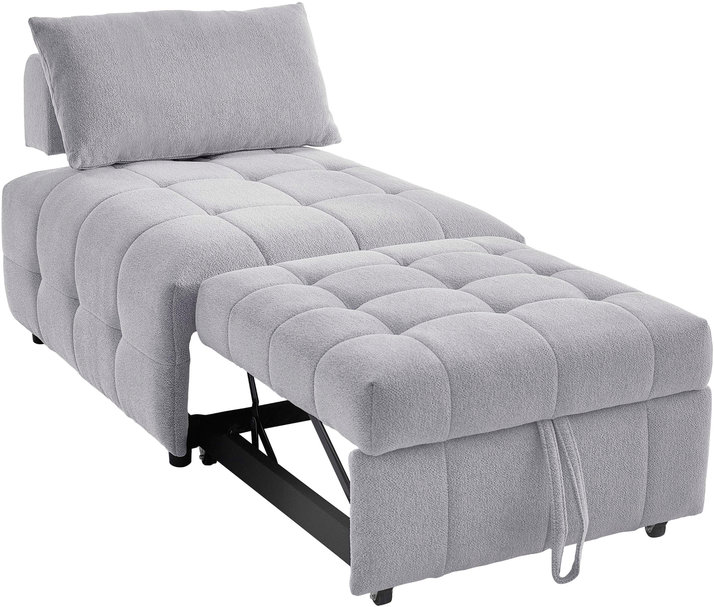 ATLANTIC home collection Sofa »Fabio«, Schlafsessel mit Sitztiefenverstellung