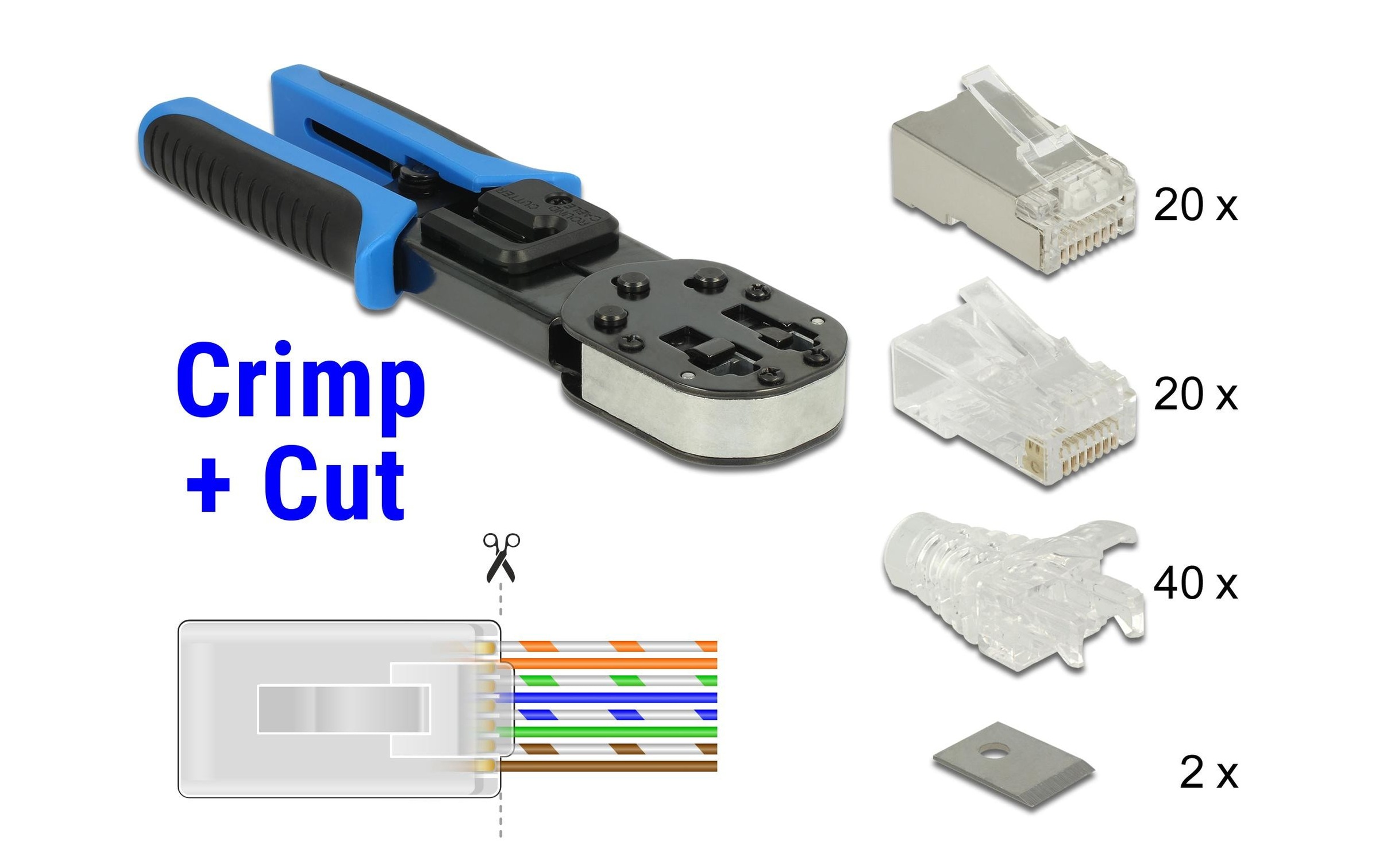 Delock Set d'outils »RJ45 Crimp&Cut Werkzeugset«