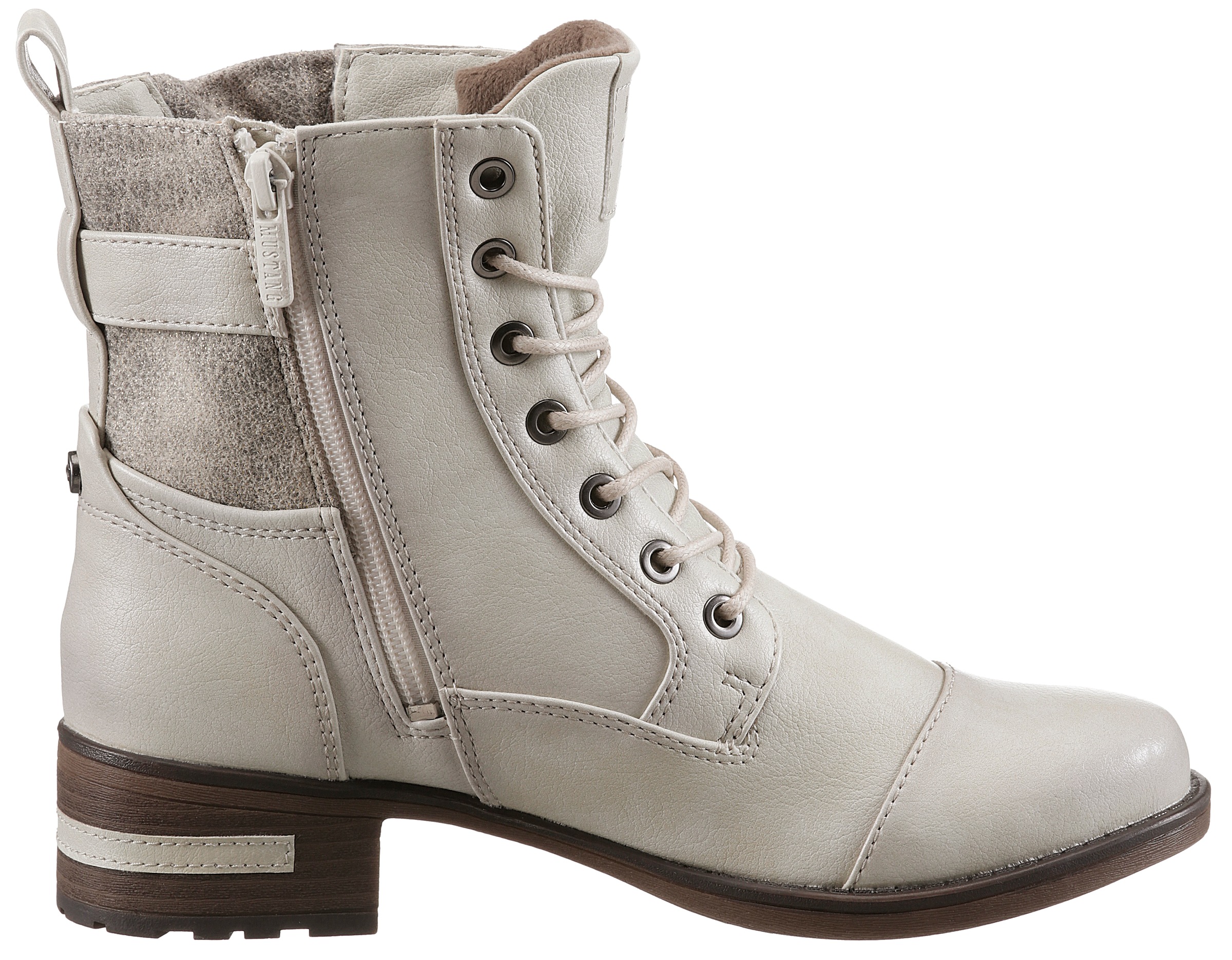Mustang Shoes Schnürstiefelette, mit Innen-Reissverschluss