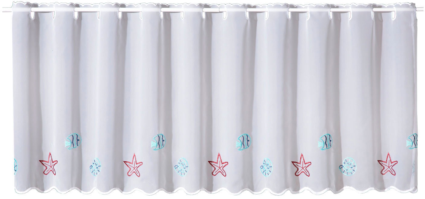 Image of Gerster Scheibengardine »Oliver«, (1 St.), HxB: 50x150, mit gestickten Maritim Design bei Ackermann Versand Schweiz