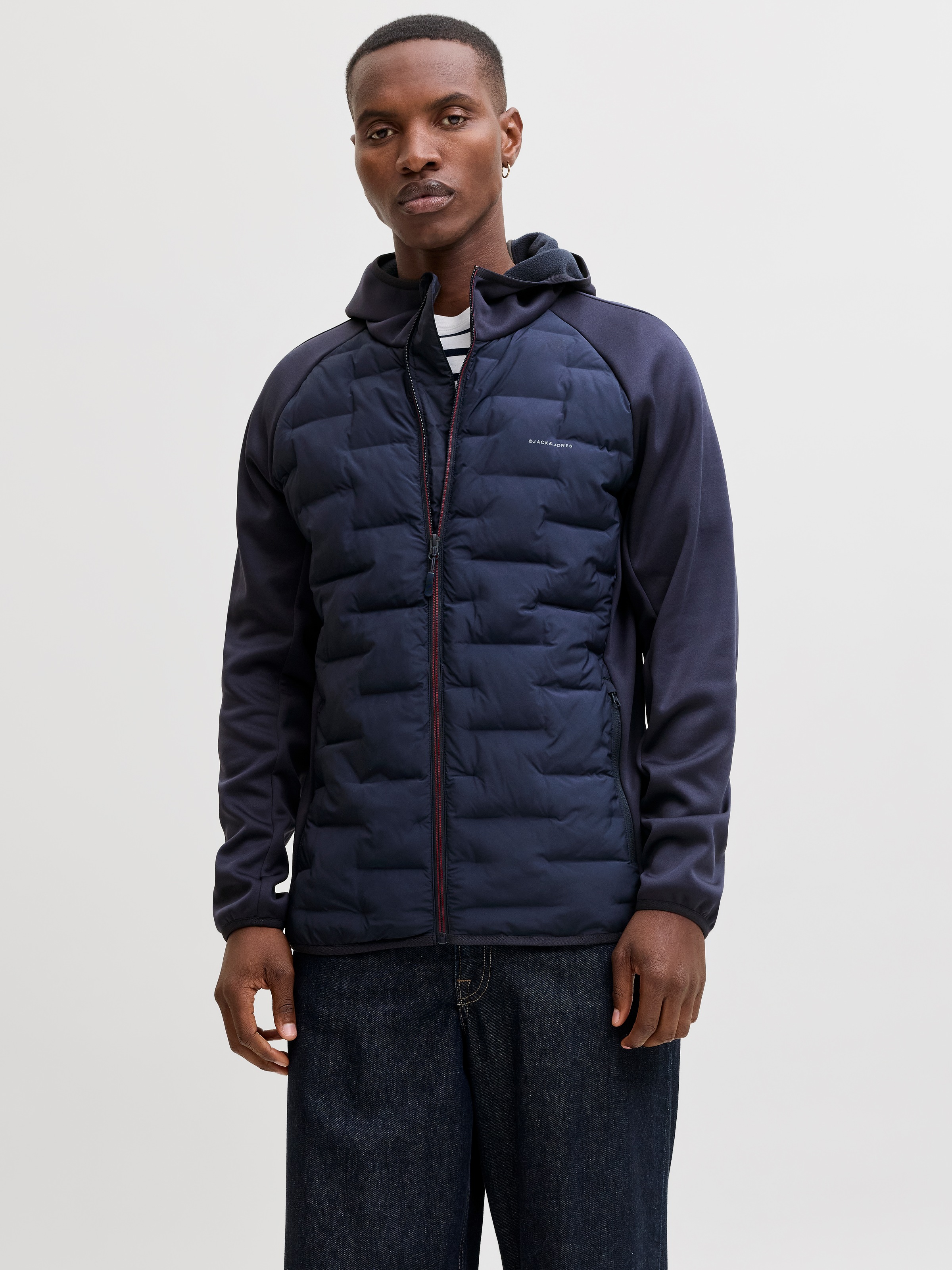 Image of Jack & Jones Steppjacke "JJEPERFECT HYBRID JACKET NOOS" mit Kapuze mit Kapuze
