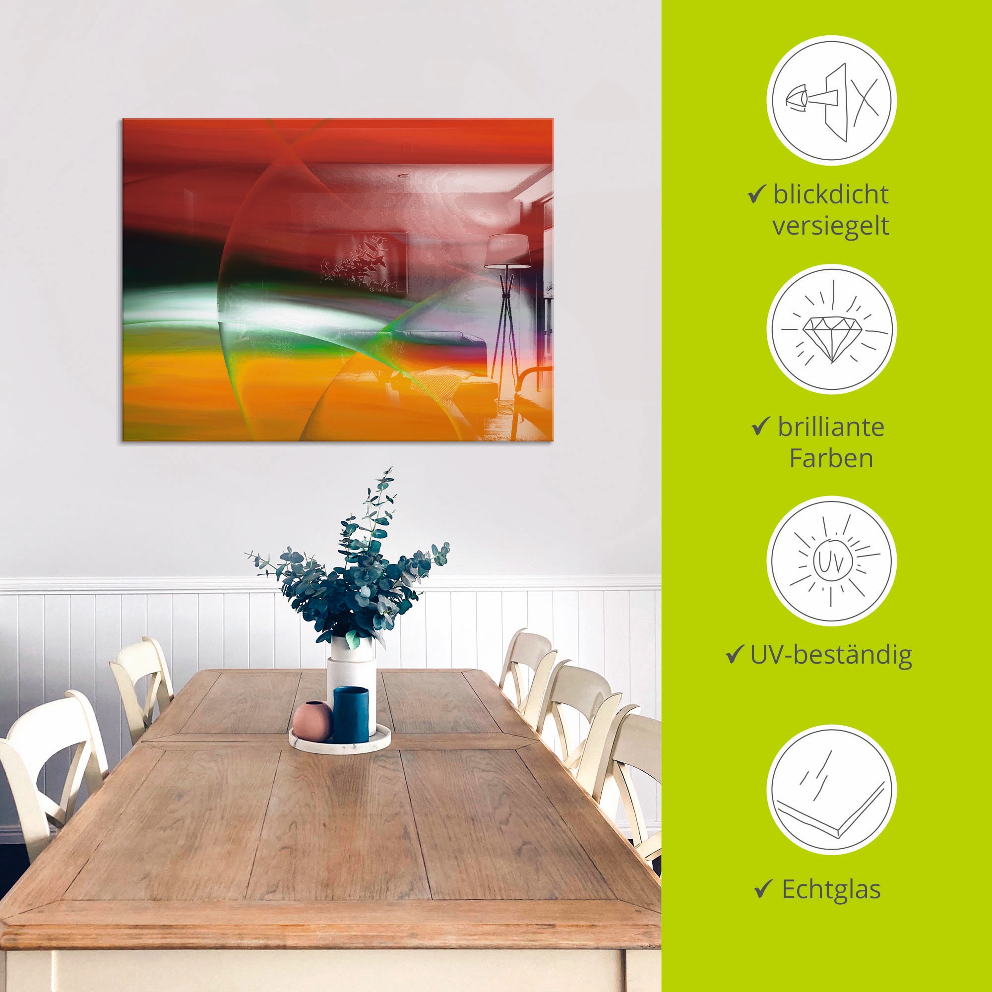 Artland Tableau en verre »Modern IV« 1 cuis tlg. in verschiedenen Grössen