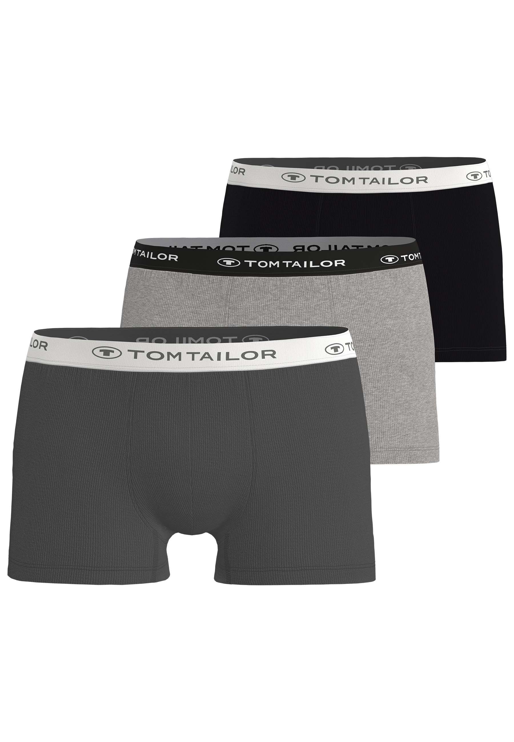TOM TAILOR Boxers »Buffer« 3er Pack,  weich, bequem, basic, eng, Logobund, Baumwollmix