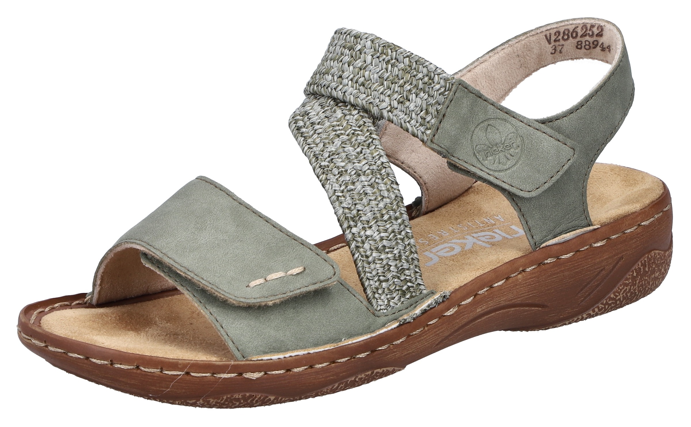 Image of Rieker Sandale Sommerschuh, Riemchensandale, Sandalette mit Klettverschlüsse