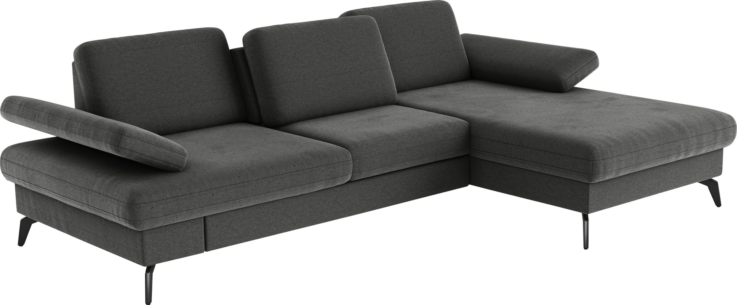 sit&more Ecksofa »Morris L-Form, inkl. Sitztiefenverstellung«, wahlweise mit Armteilverstellung, Bettfunktion & Bettkasten