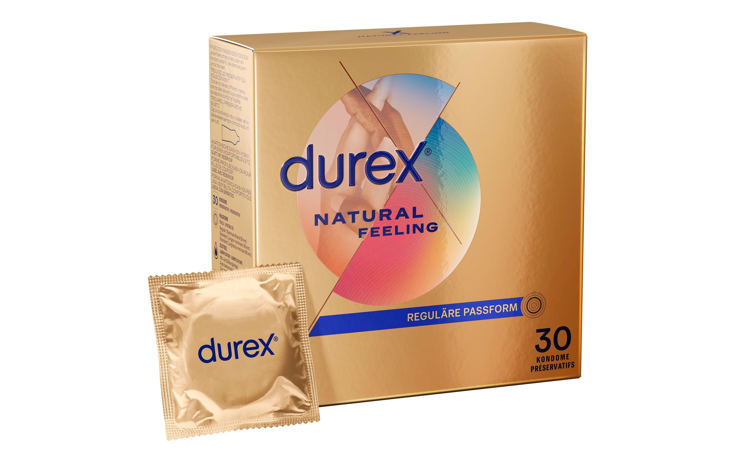 durex Kondome »Natural Feeling latexfrei Vorteilspackung 30 Stk«, (30 St.)