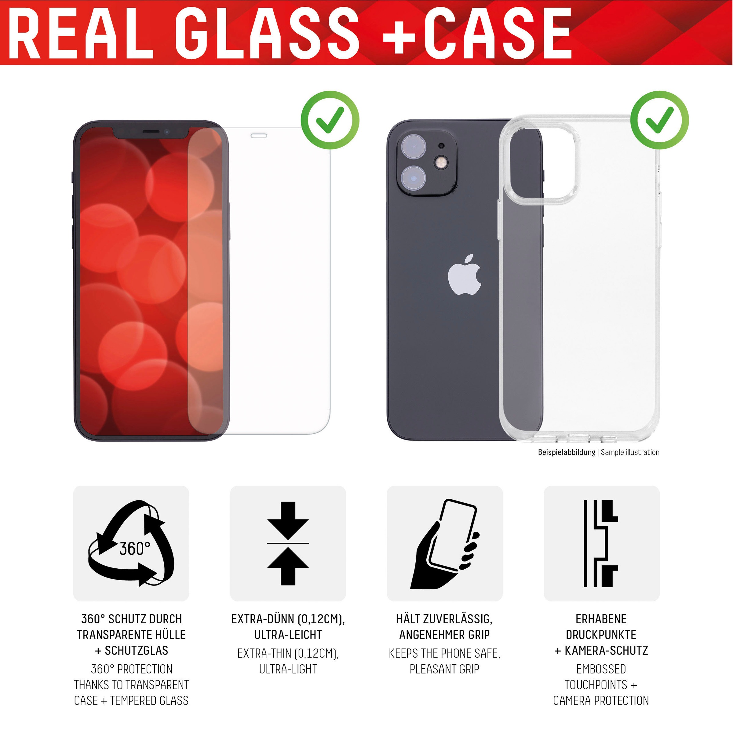 Image of Displex Displayschutzfolie »DISPLEX Real Glass + Case für iPhone 13« bei Ackermann Versand Schweiz