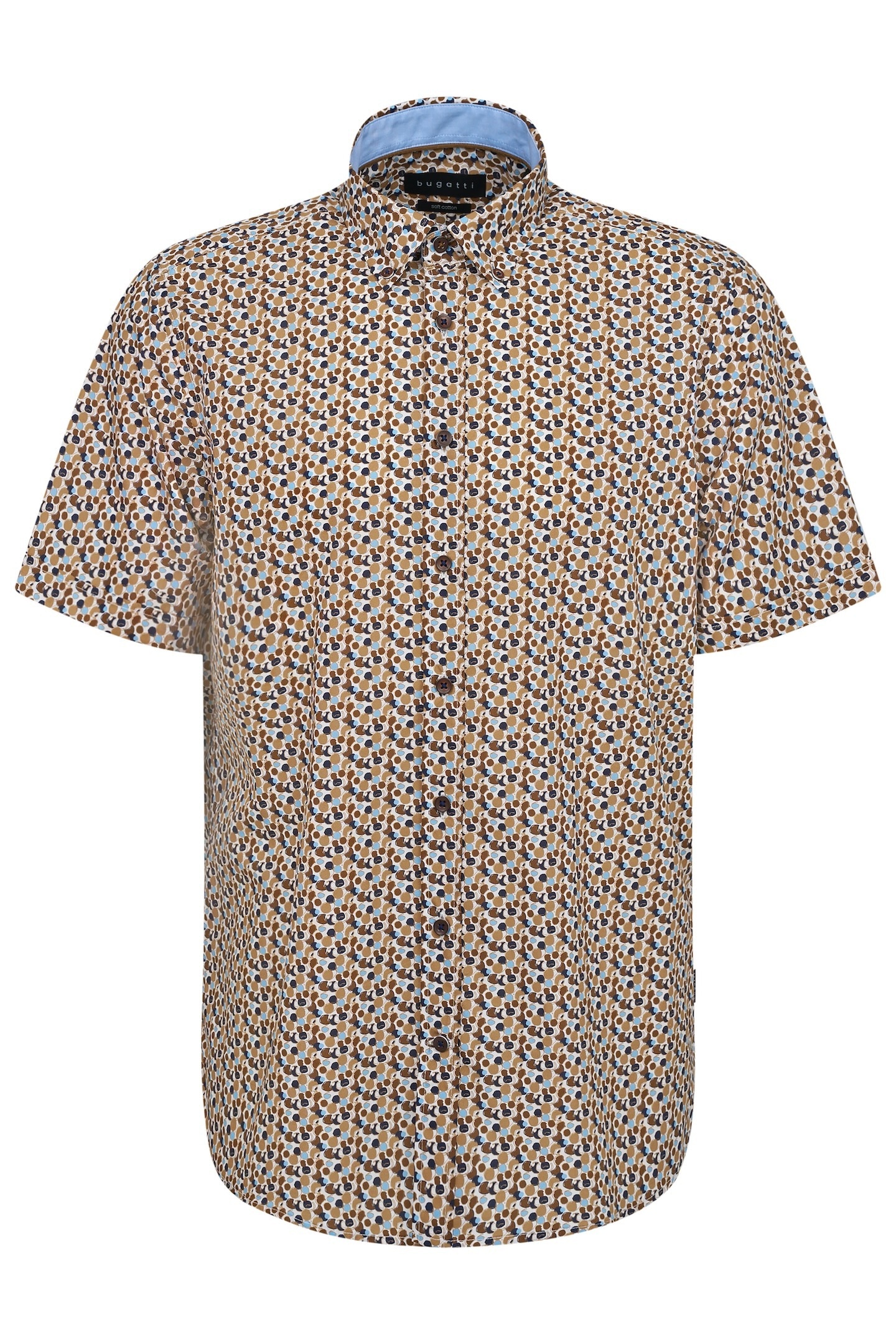 bugatti Chemise à manches courtes mit Button-Down-Kragen