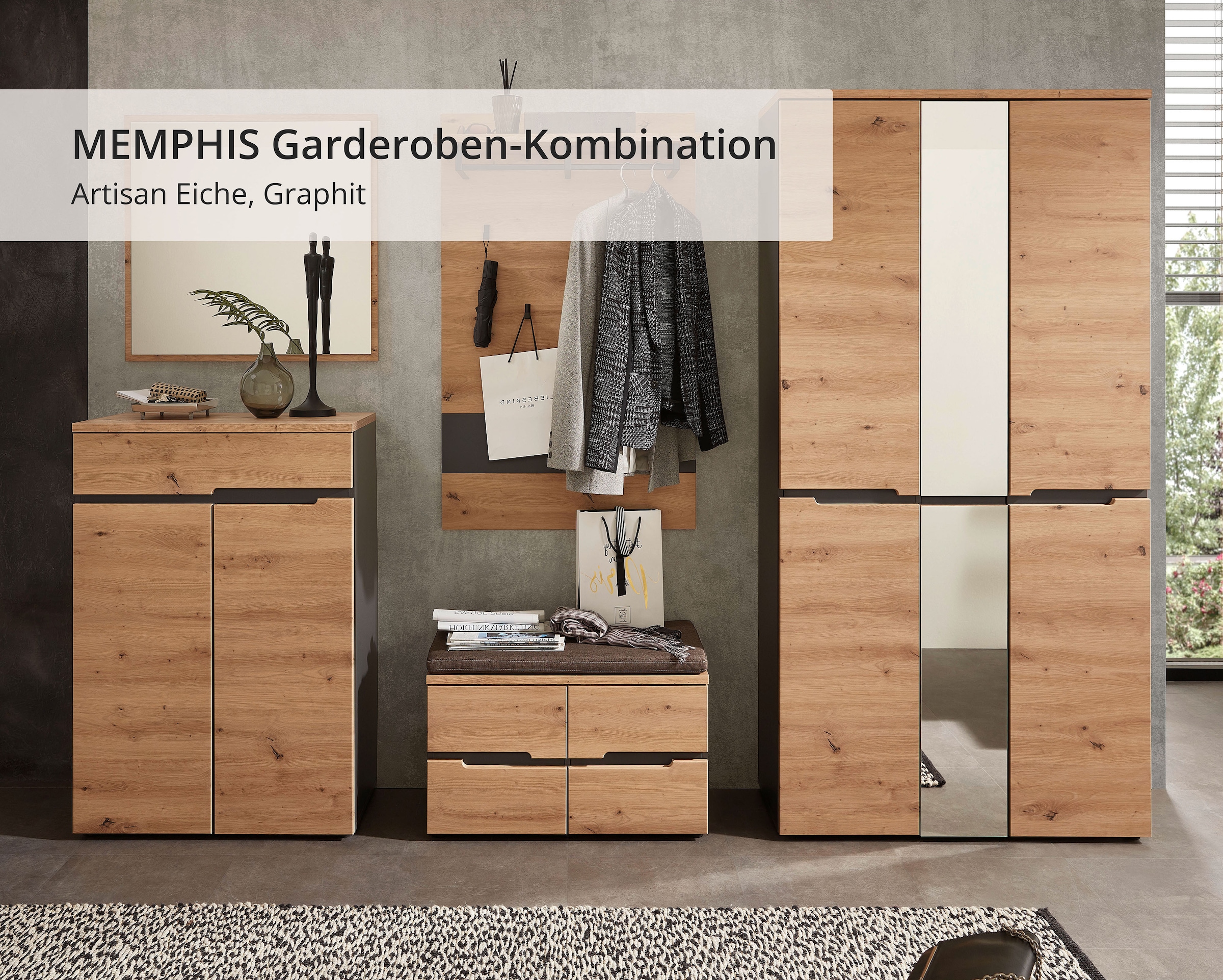 Innostyle Garderoben-Set »MEMPHIS« Komplett-Set, 5 Stk. tlg.