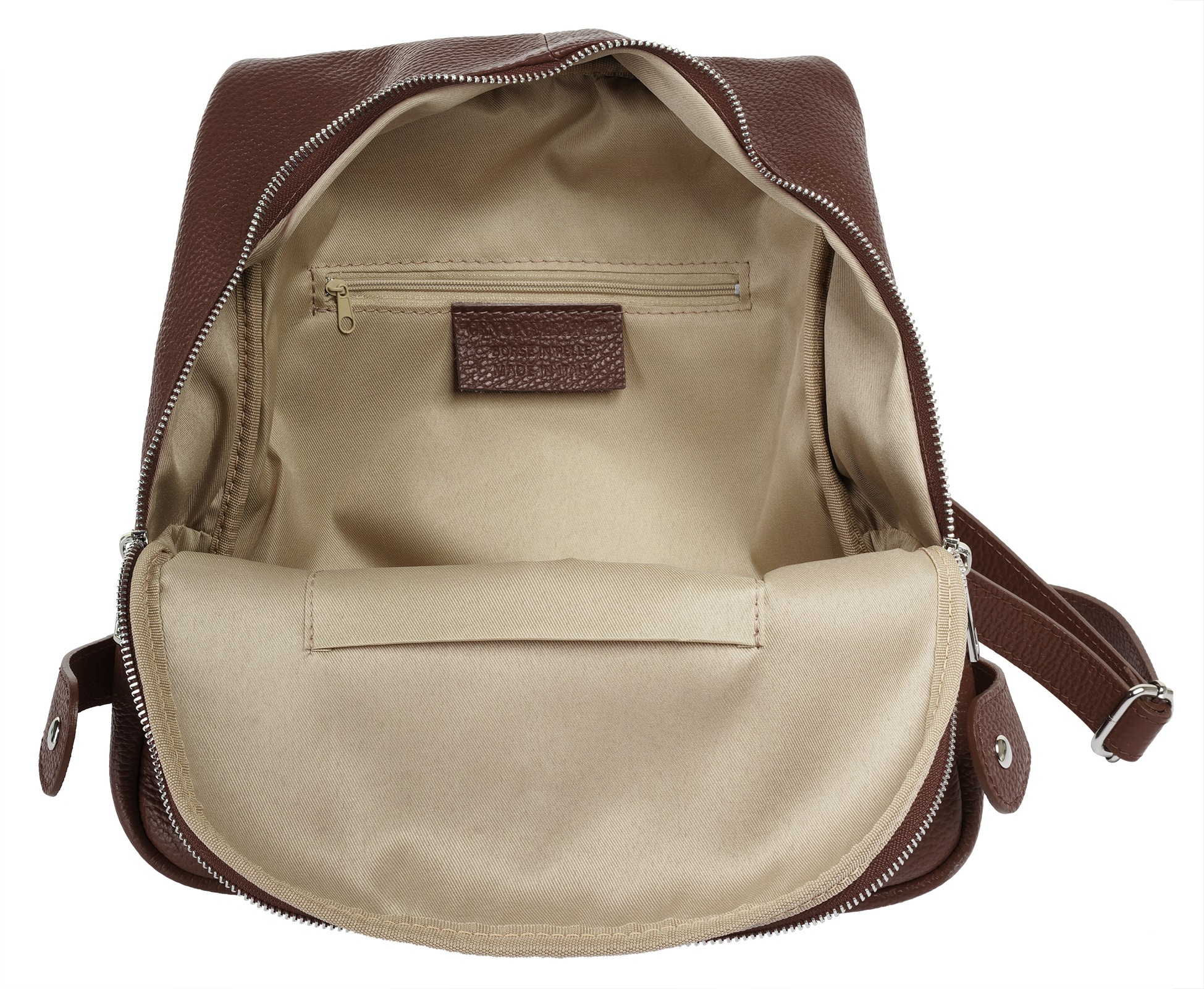 Cluty Cityrucksack, echt Leder, Made in Italy
