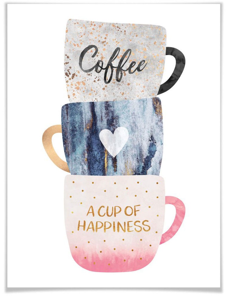 Image of Wall-Art Poster »A cup of happiness«, Schriftzug, (1 St.) bei Ackermann Versand Schweiz