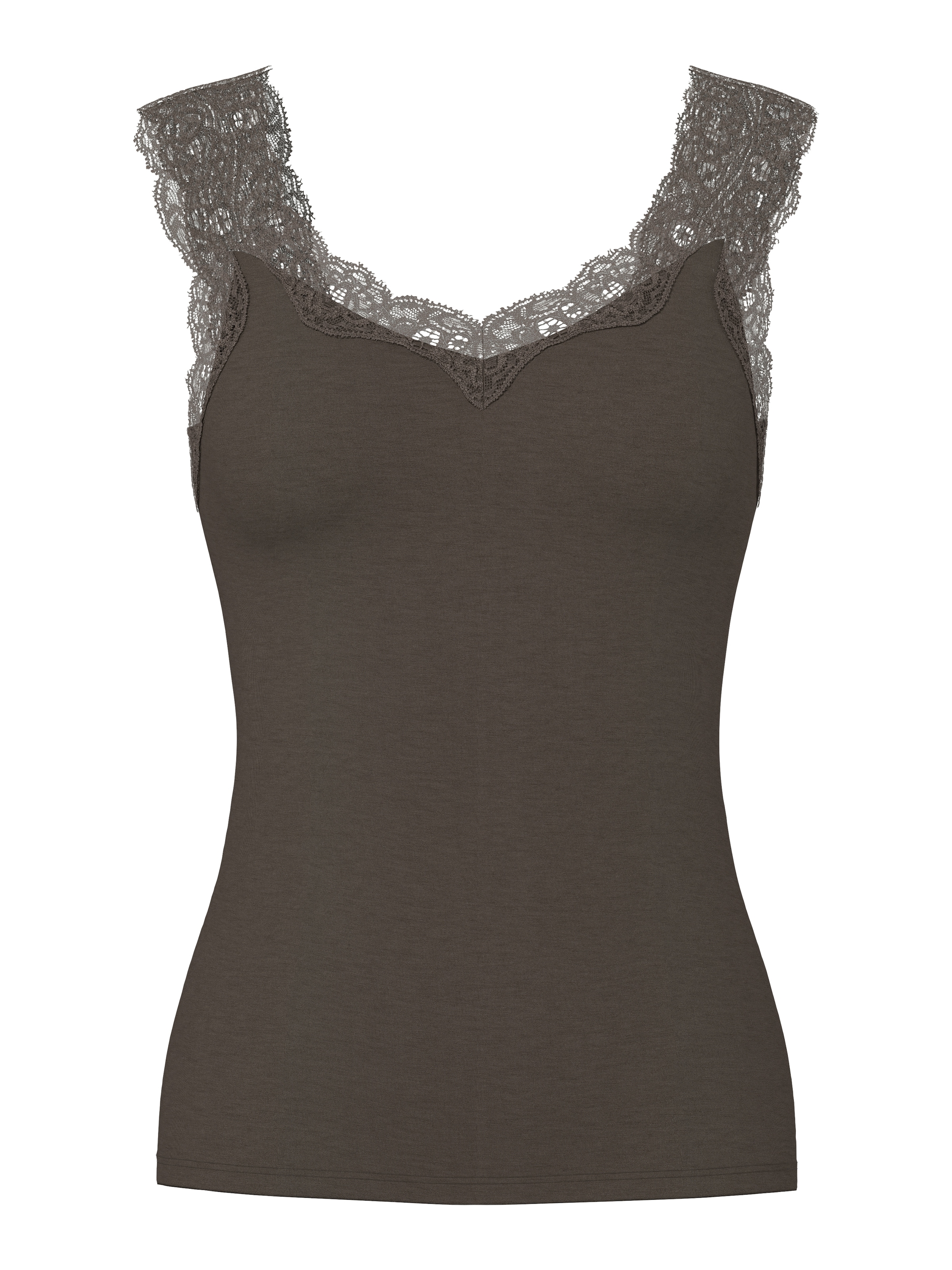 pieces Top en dentelle »PCBARBERA« Mélange de viscose, détails en dentelle