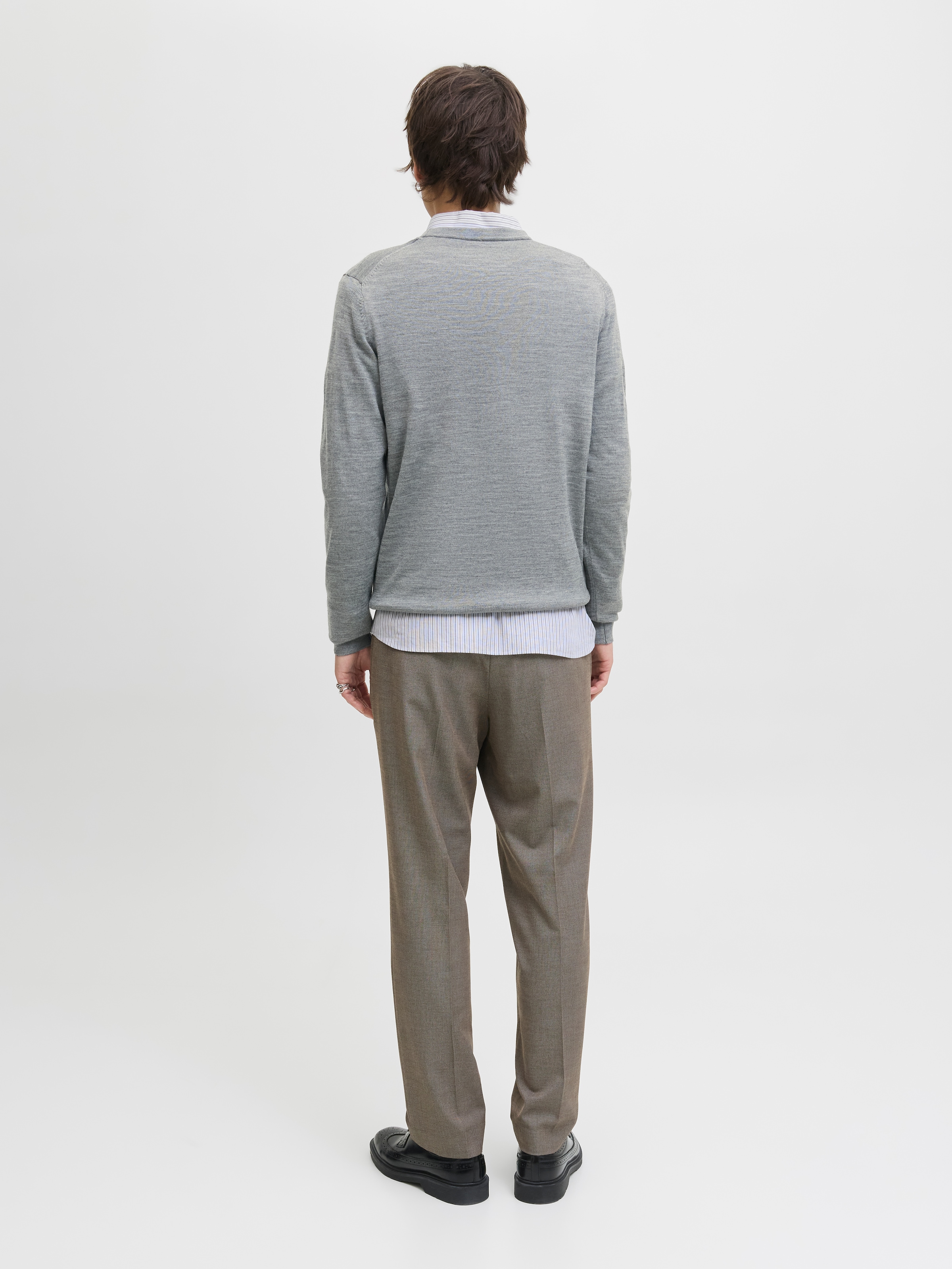 Jack & Jones Pull à col rond »JPRBLAMARK MERINO KNIT CREW NECK LN« Wolle, regular fit