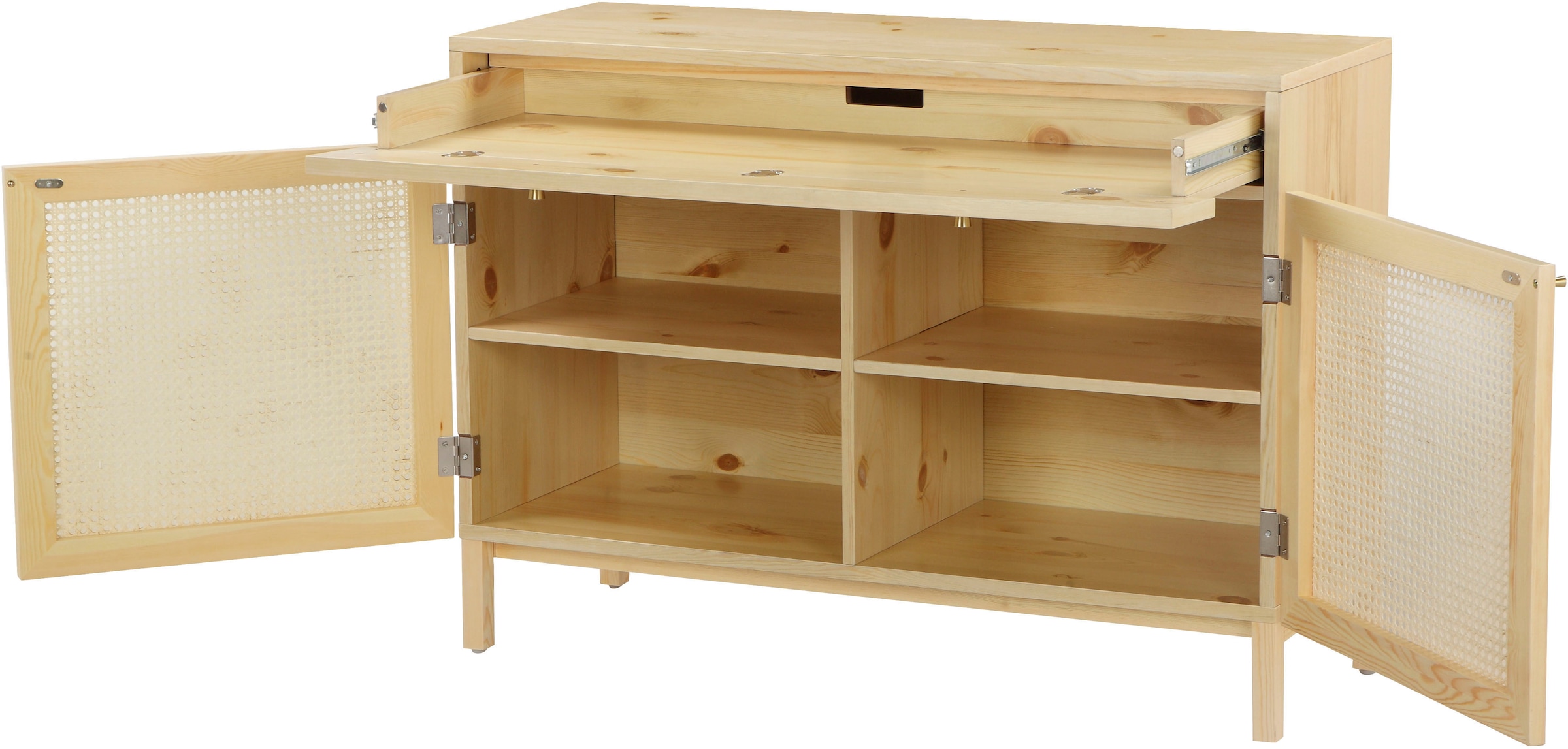 andas Sideboard »Gatwick«, ausziehbare Schreibtischplatte, Massivholz, Design by Morten Georgsen