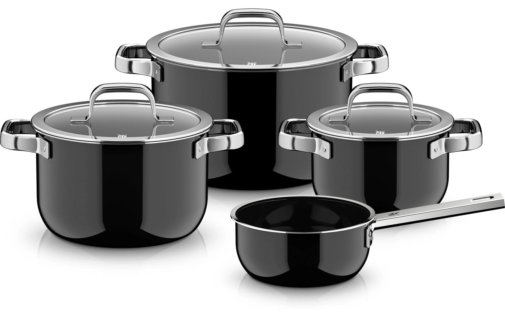 Image of WMF Topf-Set "Fusiontec Mineral Pro" Set, 7 tlg. Edelstahl Glas
