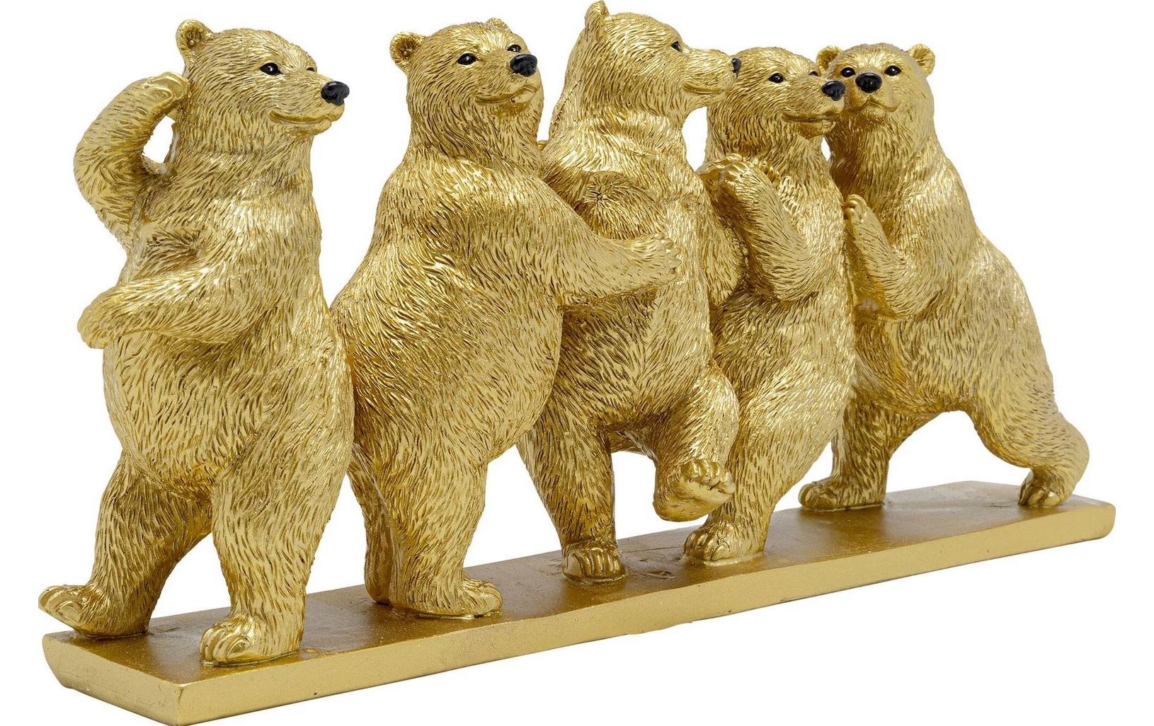 Kare Design Dekofigur »Tipsy Dancing Bears Goldfarben«