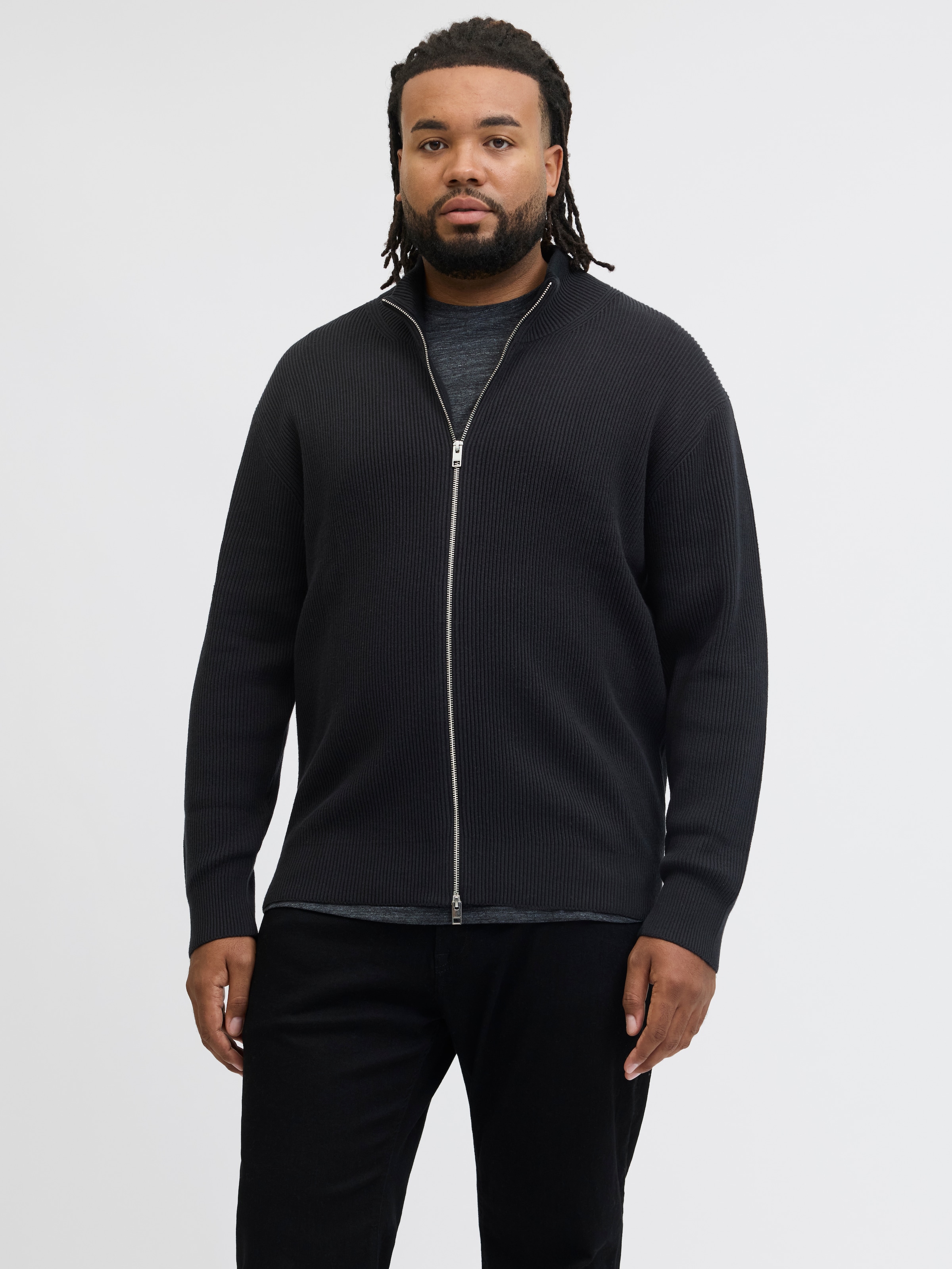 Image of Jack & Jones PlusSize Strickjacke "JJEPERFECT KNIT ZIP CARDIGAN NOOS PLS"