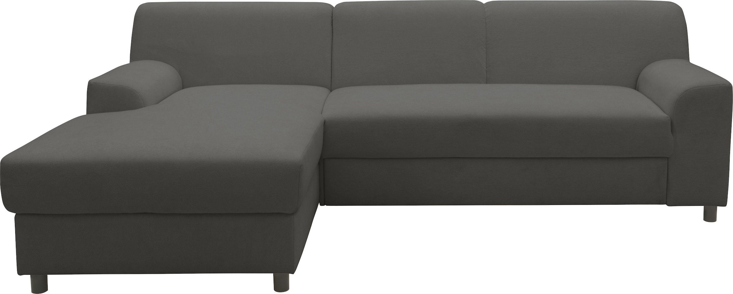 DOMO collection Ecksofa »Turah 2, L-Form, Cord oder Luxus-Microfaser, komfortabler Federkern« B/T/H: 241/146/79 cm, incl. Zierkissen, wahlweise mit Bettfunktion