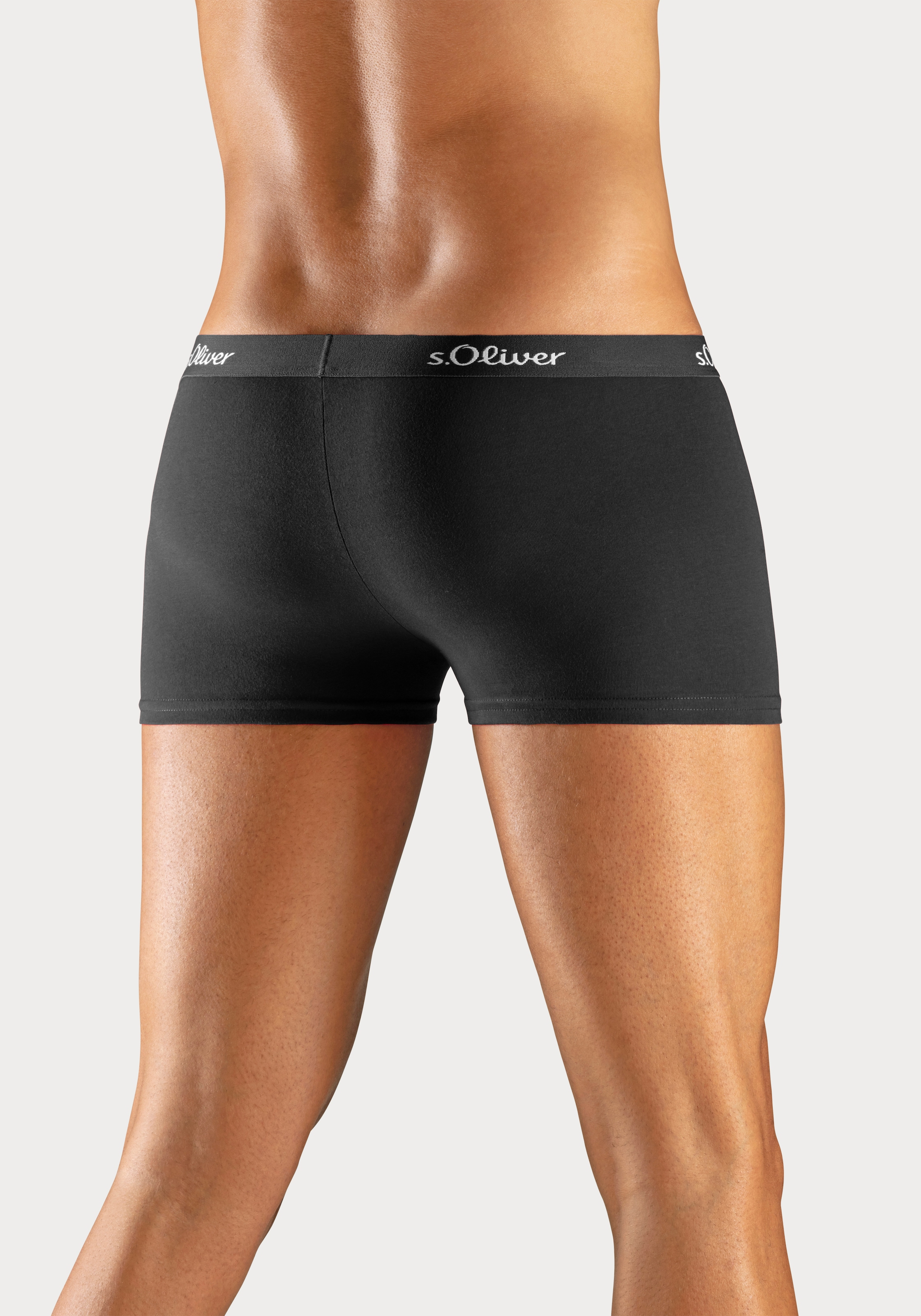 s.Oliver Hipster Packung, 2 Stk. mit farblich passendem Logo-Webbund