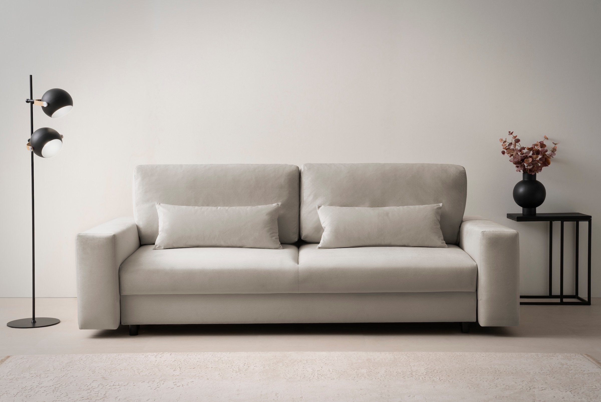 LeGer Home by Lena Gercke Schlafsofa »Imoga, Polster mit Schlaffunktion, 3-Sitzer Sofa, Couch mit Bettkasten« in modernen Farben und Stoffen, Bettfunktion, Liegefläche: 200x150 cm