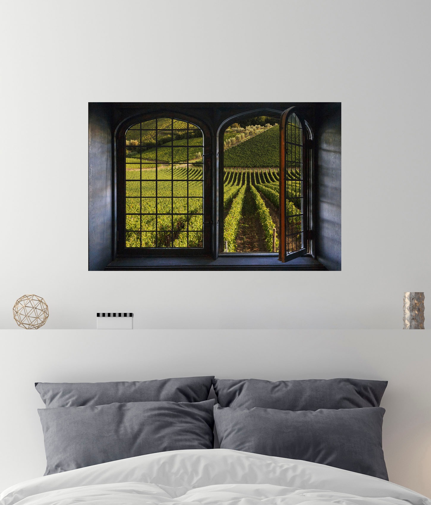 Image of queence Wandsticker "Weinreben" Wandsticker, Wandbild, selbstklebend, 3D, Fenster