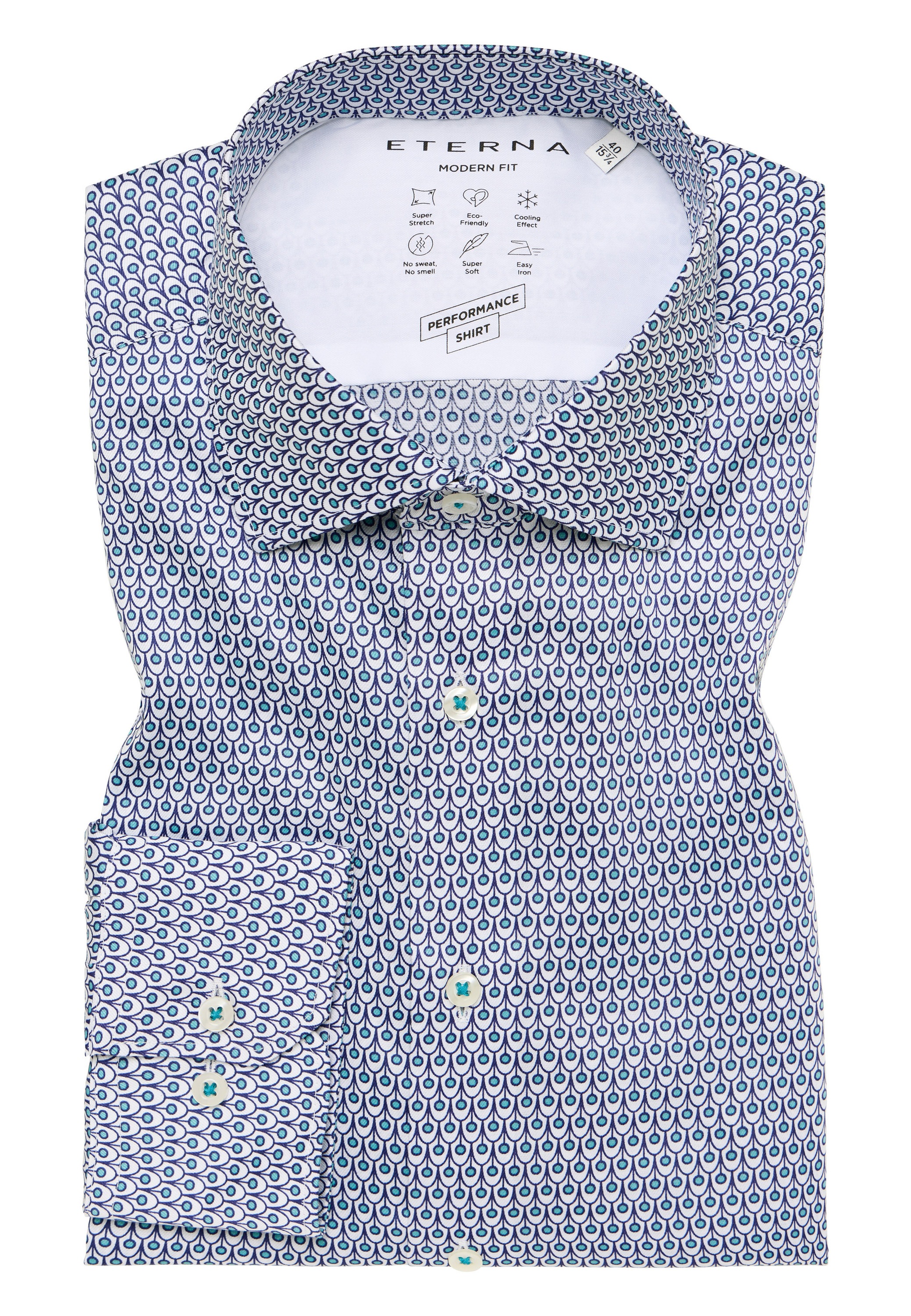 Eterna Langarmhemd »MODERN FIT«, EASY IRON (bügelleicht)
