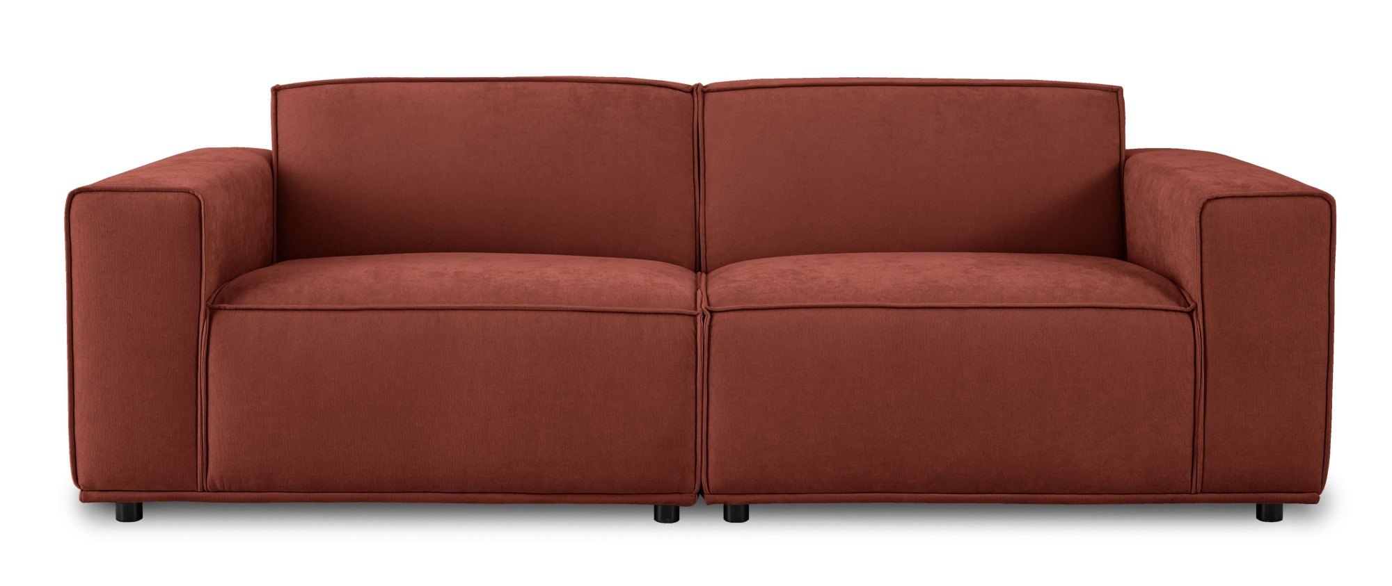 Home affaire 3-Sitzer »Avelin, 228 cm, Chenille, Struktur-Boucle«, mit Wellenunterfederung, Kedernaht, bodentief, Skandi-Design