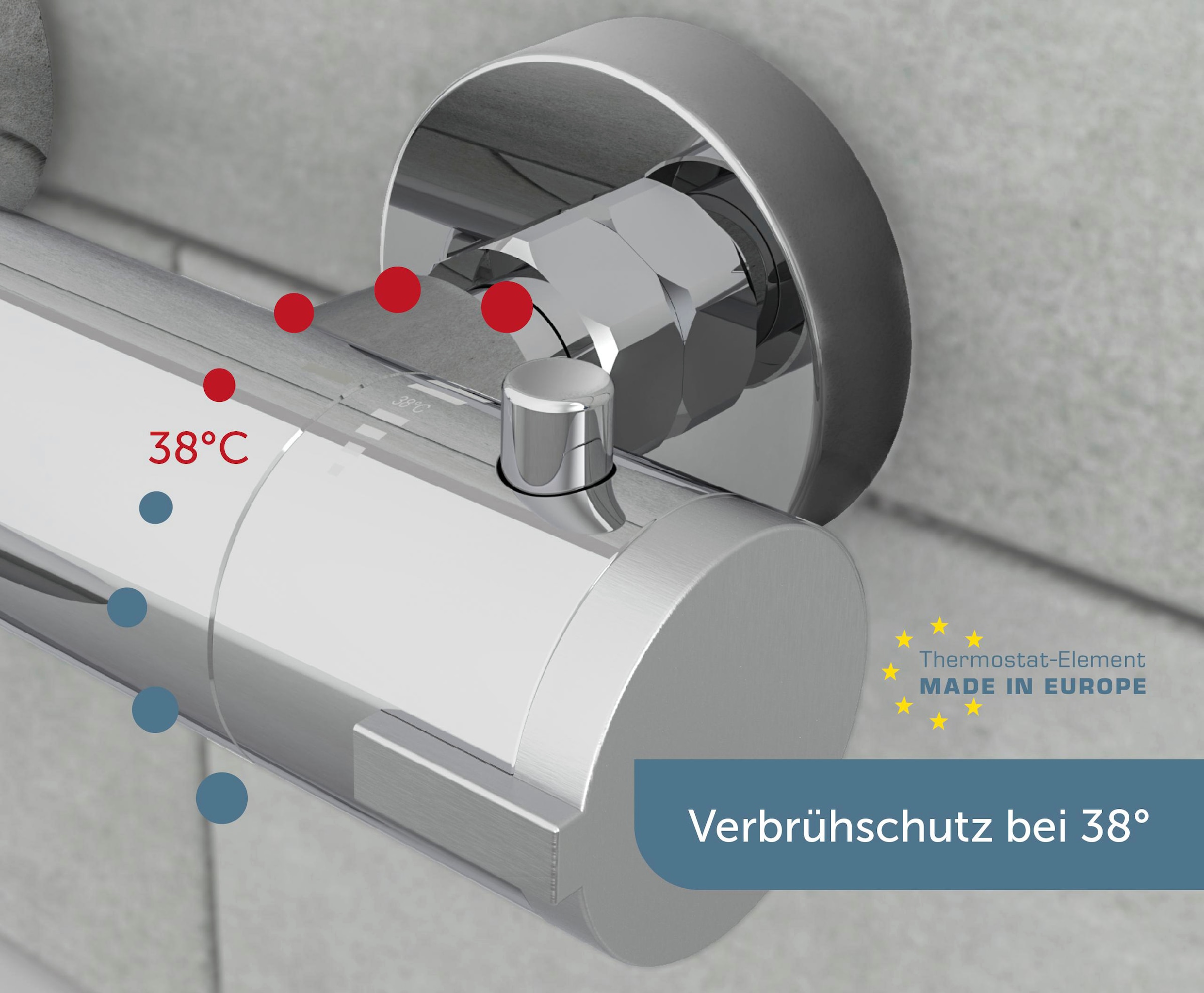 Schütte Robinetterie de baignoire »London« Thermostat, mitigeur baignoire, robinet de bain, robinetterie baignoire