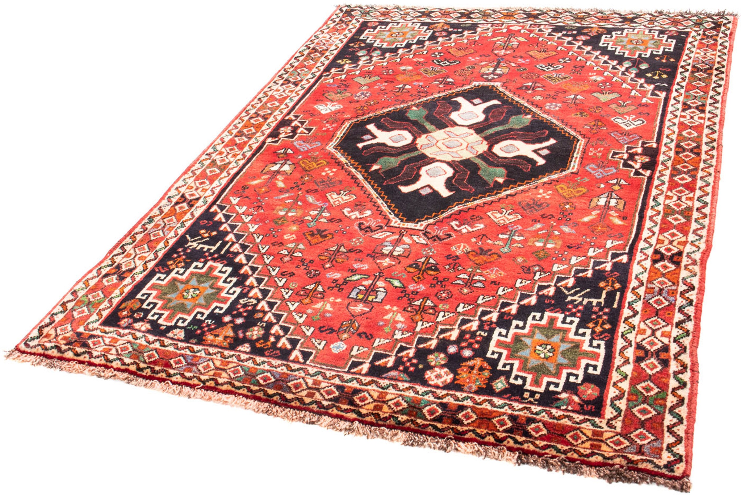 Image of morgenland Orientteppich »Perser - Nomadic - 180 x 135 cm - dunkelrot«, rechteckig, 10 mm Höhe, Wohnzimmer, Handgeknüpft, Einzelstück mit Zertifikat bei Ackermann Versand Schweiz