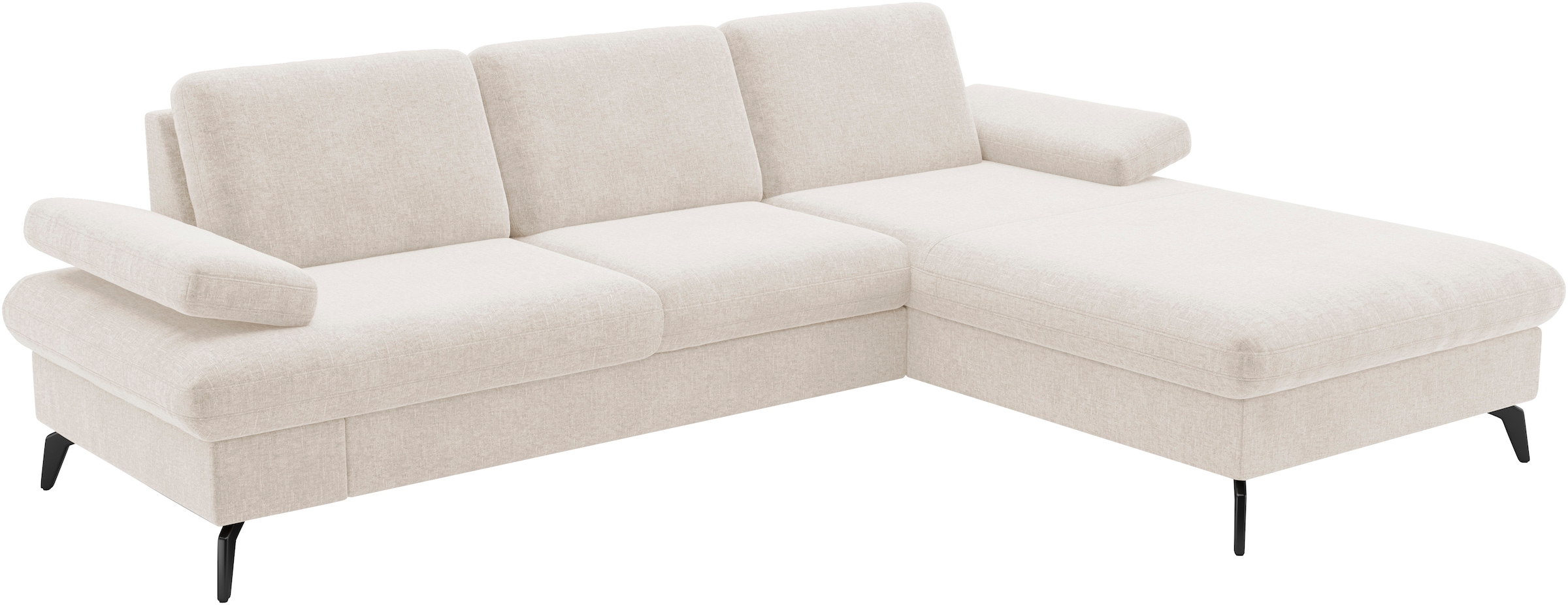 sit&more Ecksofa »Morris Jubi L-Form«, inkl. Armteilfunktion und 1 Zierkissen, wahlweise mit Bettfunktion