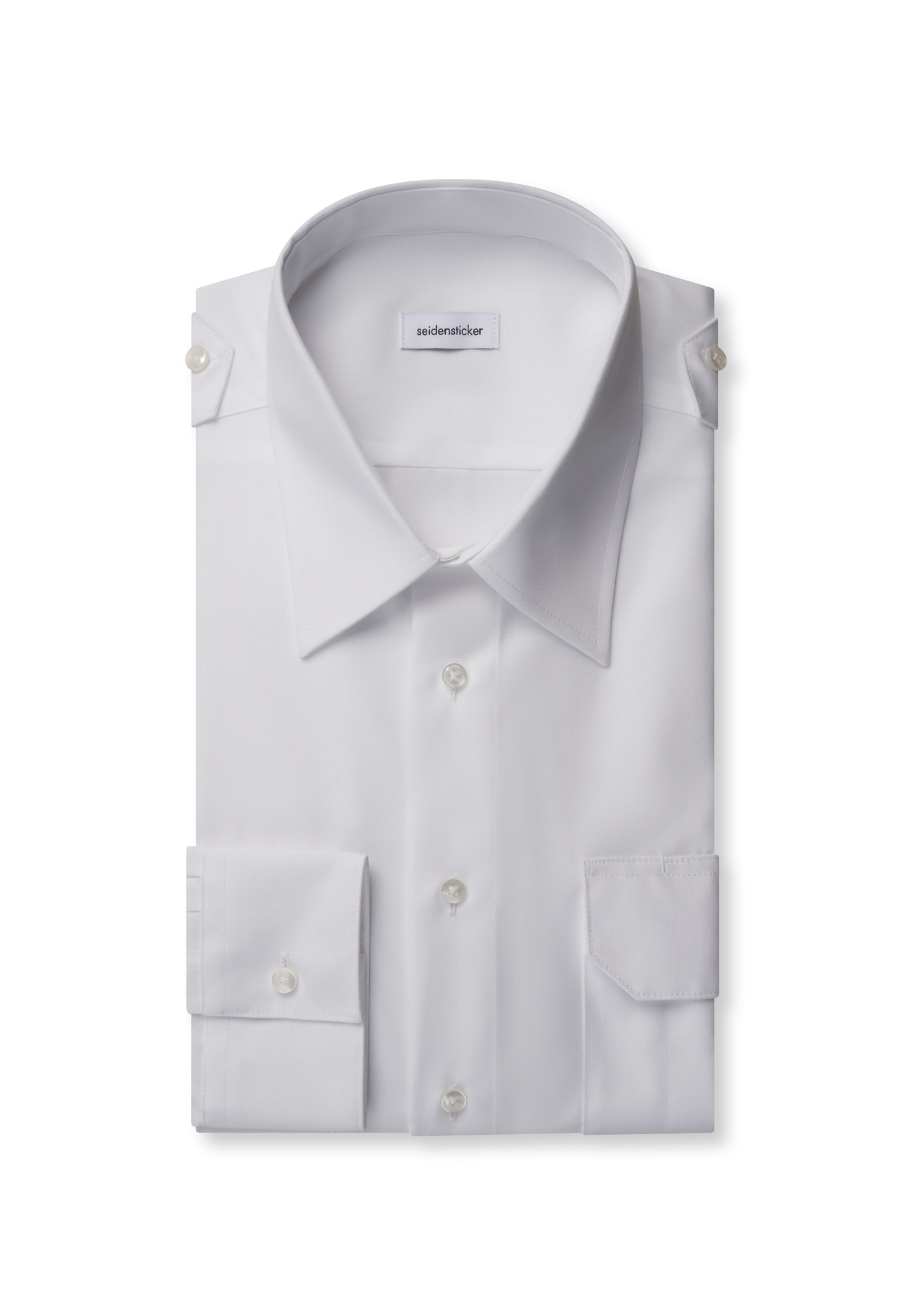 seidensticker Chemise de pilote »Pilotenhemd« Regular 1/1 Kentkragen Uni