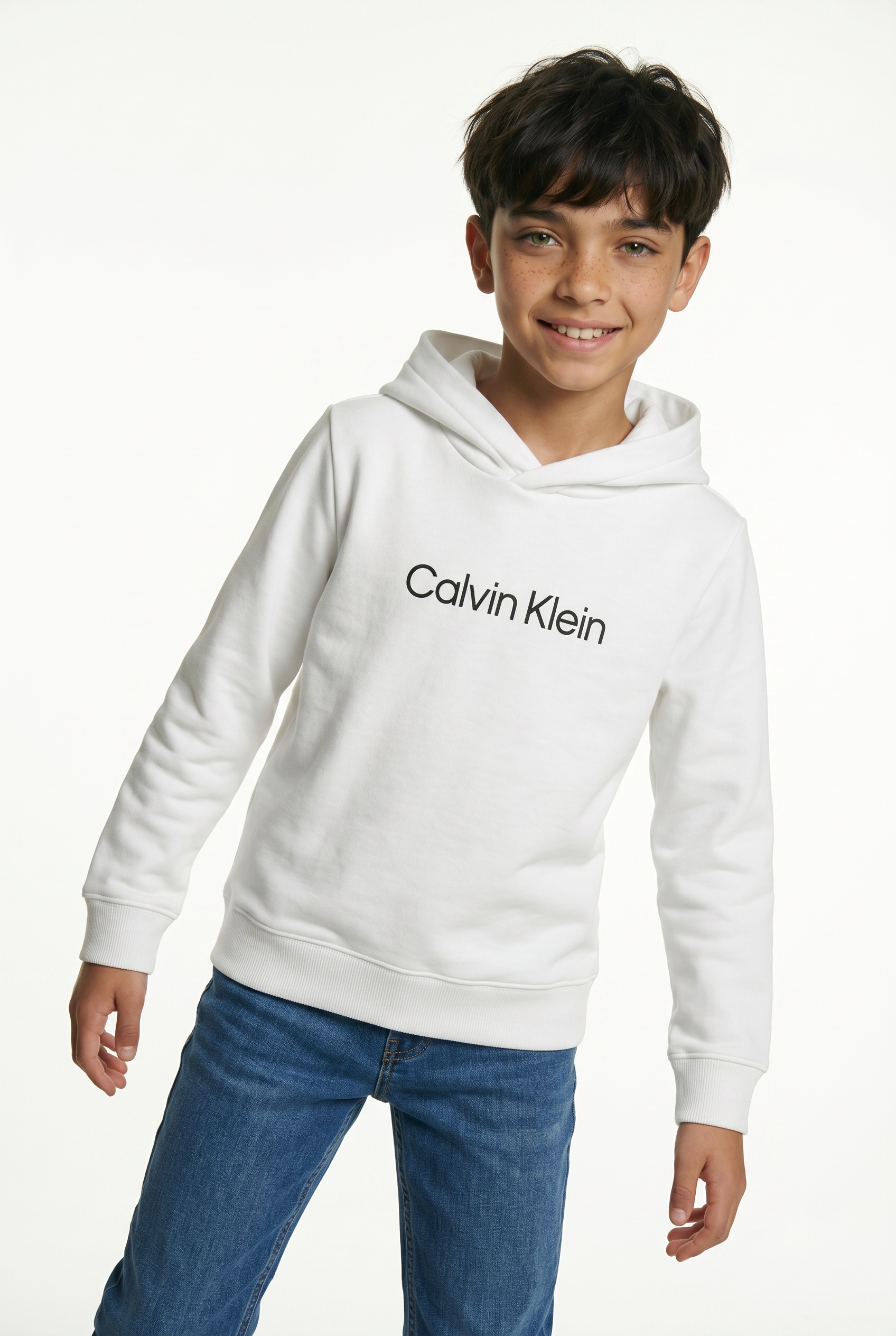Image of Calvin Klein Jeans Kapuzensweatshirt "Inst. Logo Reg. Terry Hoodie", für Kinder bis 16 Jahre und mit Logoschriftzug