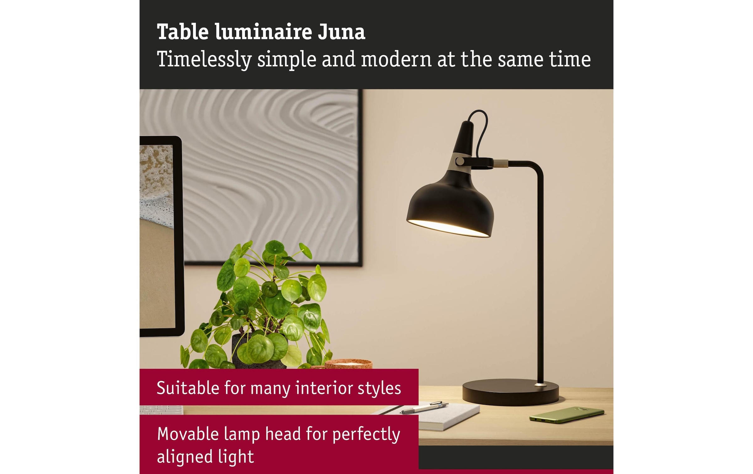 Paulmann Lampe de bureau »Paulmann Neordic Tischleuchte E14«