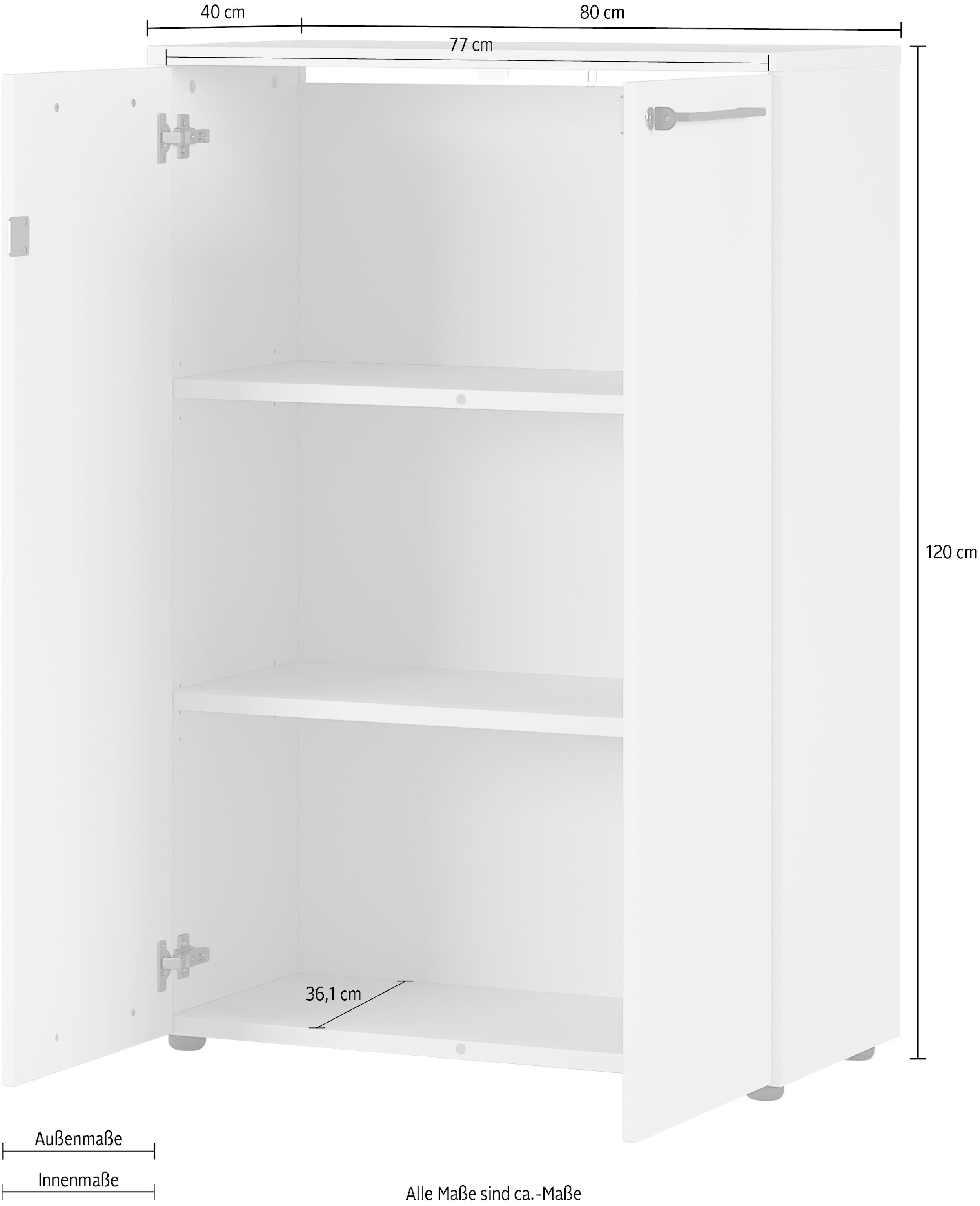 GERMANIA Aktenschrank »GW-Agenda«, opt. mit Schublade, Masse 80x120 cm, Made in Germany