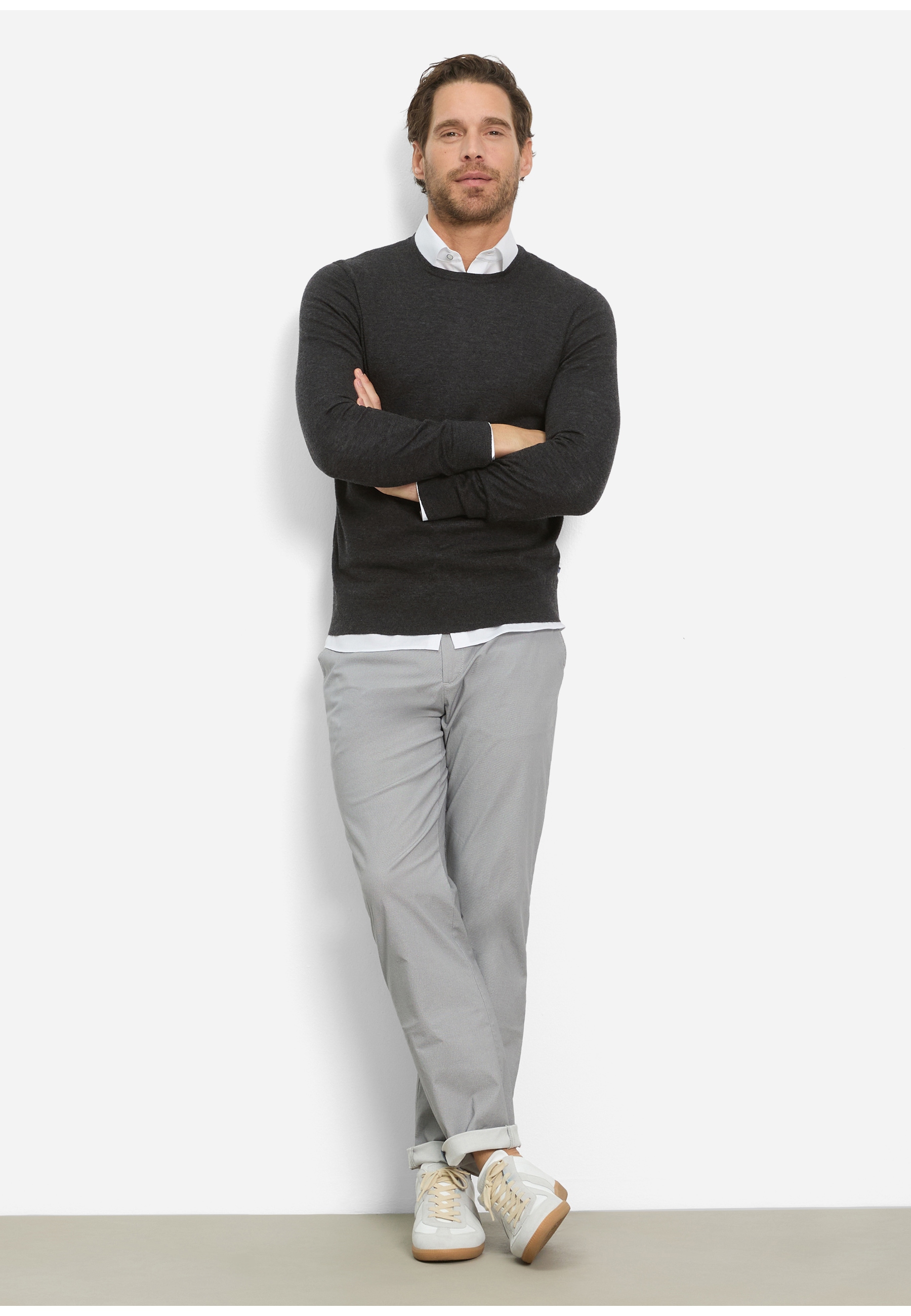 OLYMP Rundhalspullover