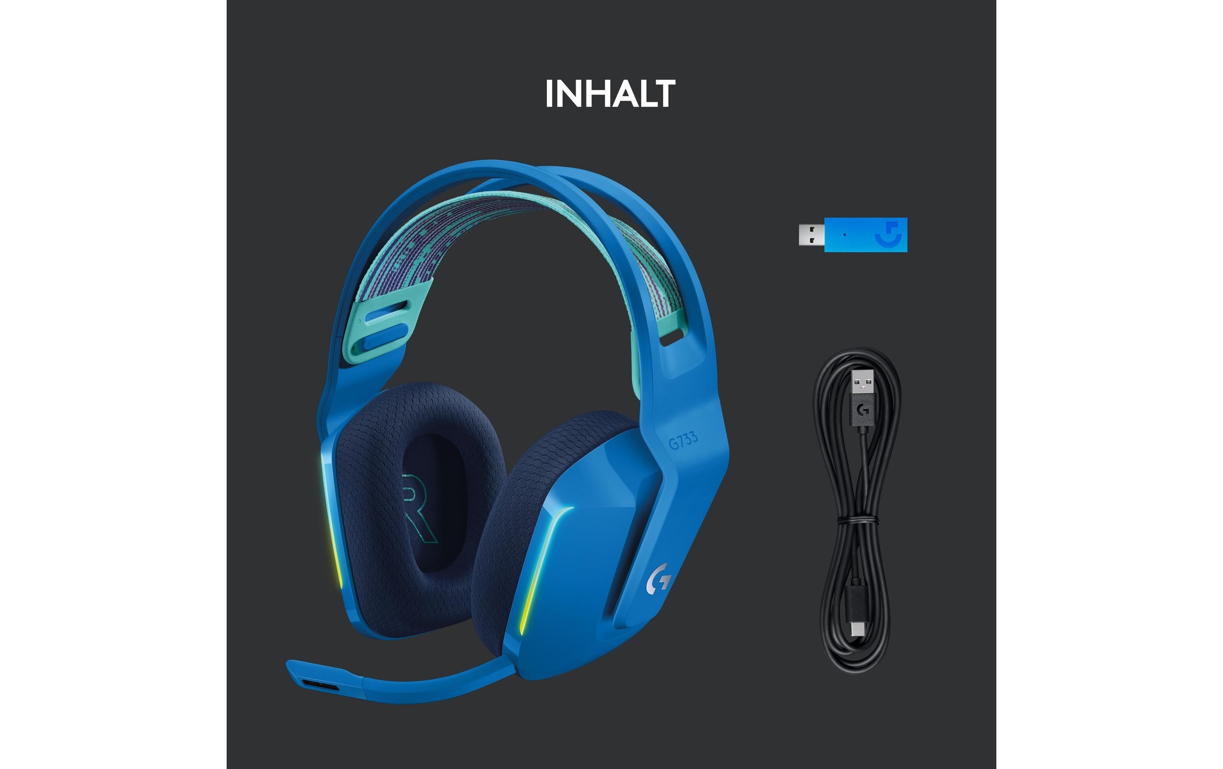 Logitech Gaming-Headset »G733 Lightspeed Blau«