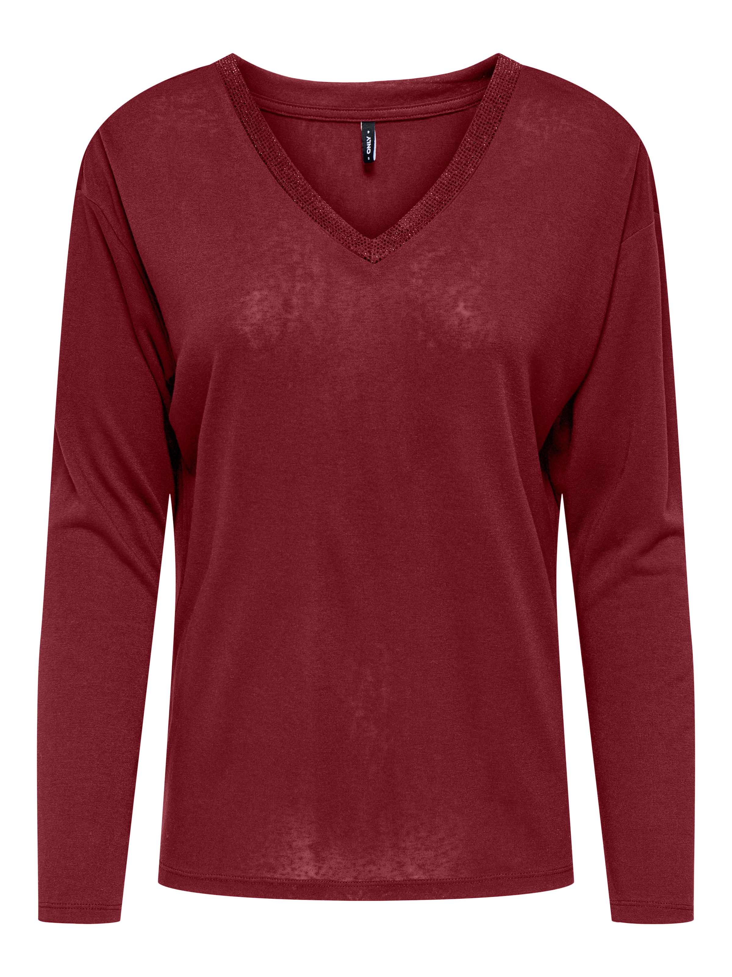 Image of ONLY Langarmshirt "ONLHENRIETTA L/S V-NECK SHINE TOP JRS"