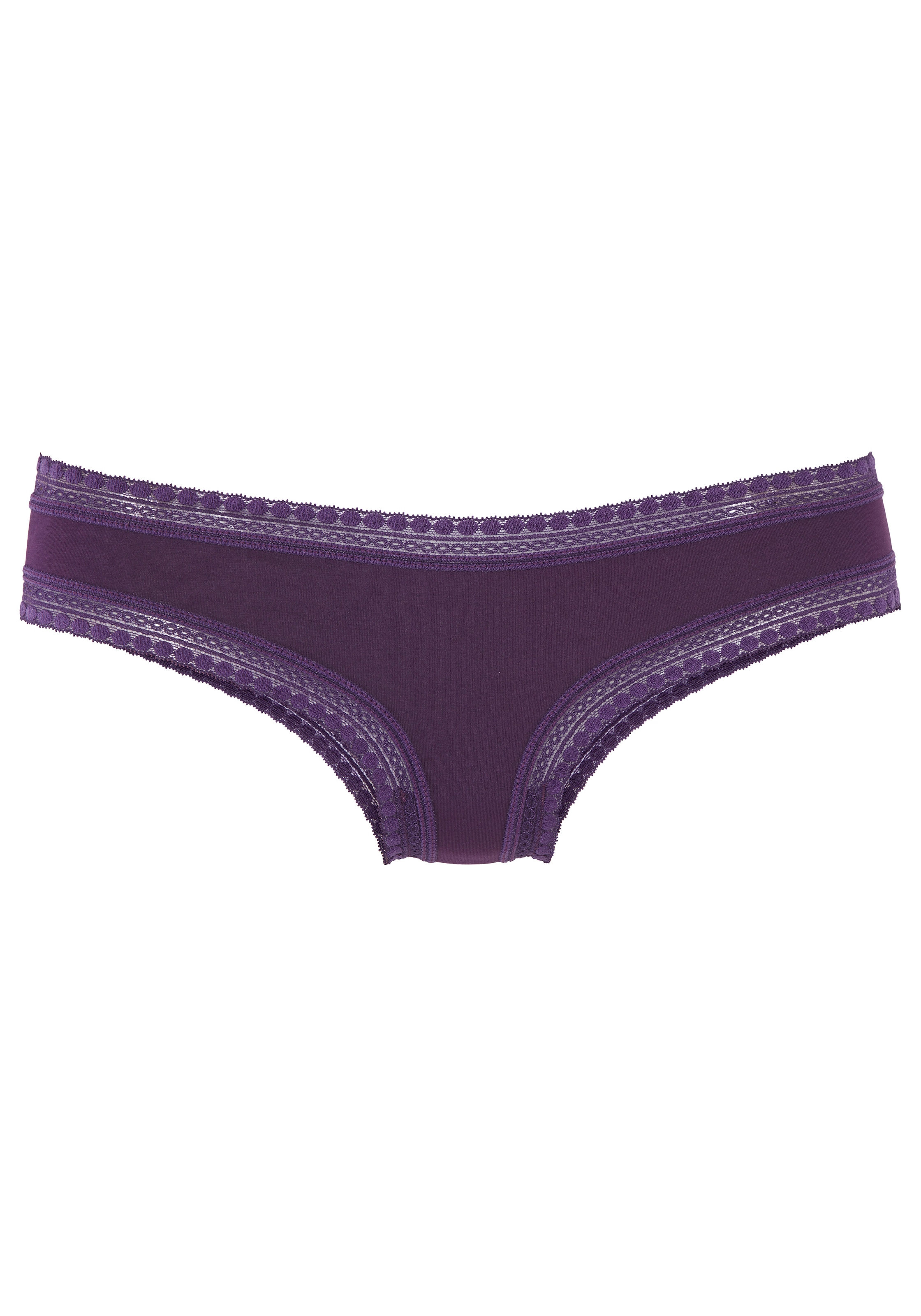 Image of LASCANA Brasilslip 3er-Set, aus elastischer Baumwolle mit weicher Spitze