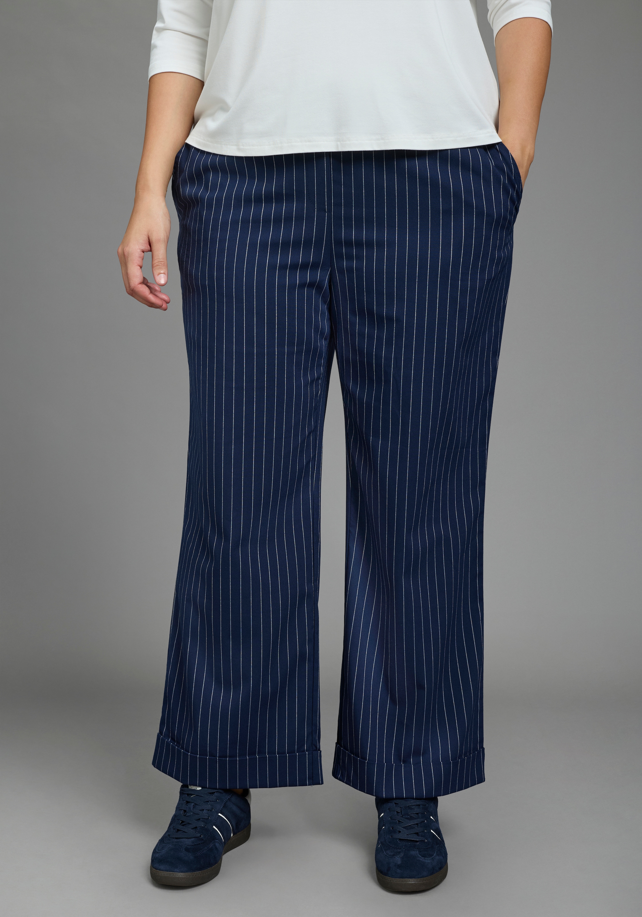 Image of Laura Scott CURVE Schlupfhose "Grosse Grössen" mit elastischem Bund, figurumspielende Passform