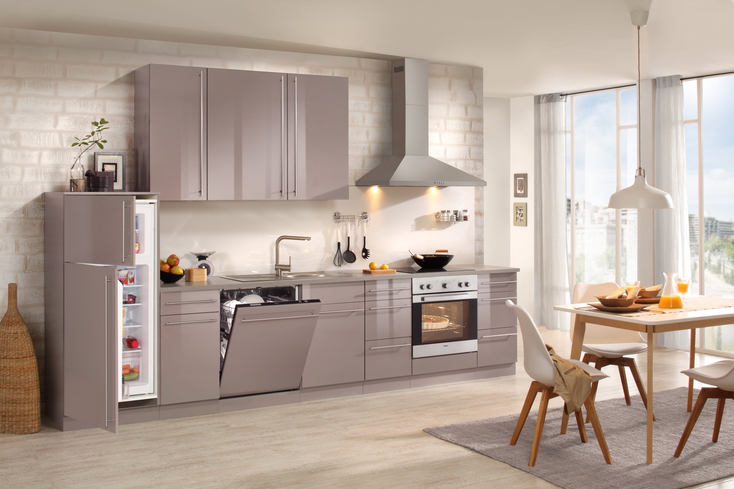 wiho Küchen Armoire encastrée pour cuisinière »Chicago« 60 cm breit