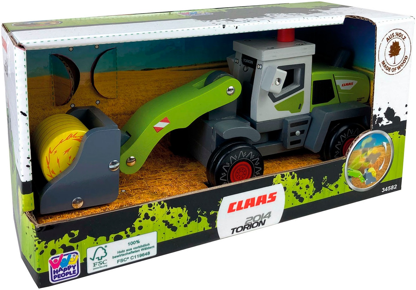 Happy People Spielzeug-Radlader »CLAAS Kids Torion 2014« aus Holz