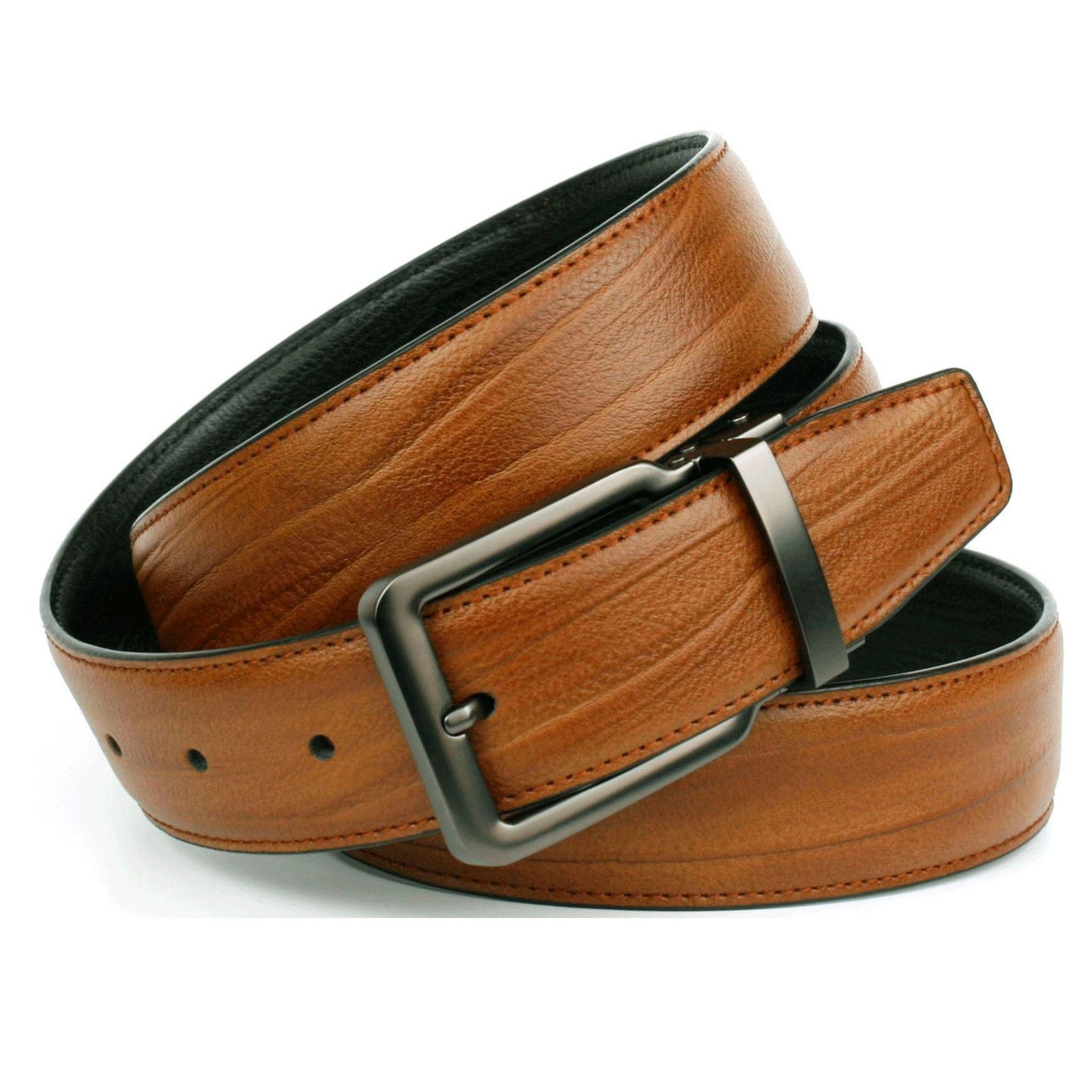Image of Anthoni Crown Ledergürtel, Klassischer Wendegürtel in cognac/schwarz bei Ackermann Versand Schweiz