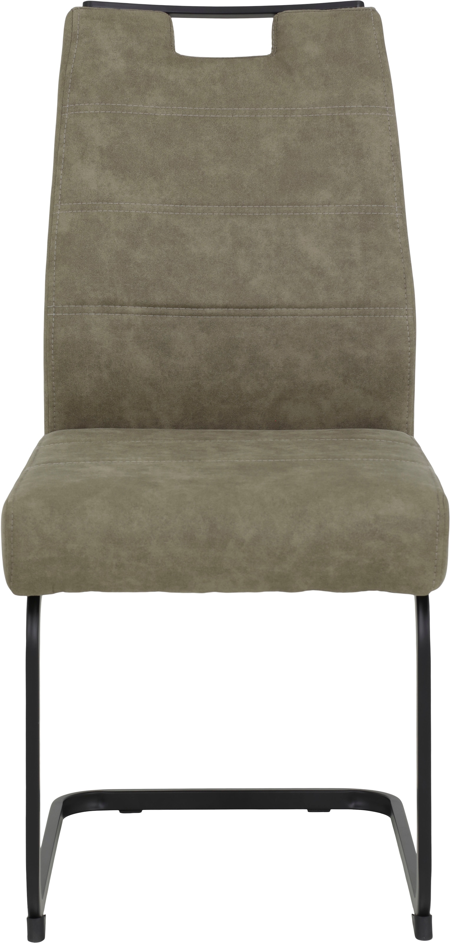 HELA Freischwinger, (Set), 2 St., Microfaser VINTAGE-Polyester, Freischwinger, XL Sitzbreite, Griff, Vintage Optik, 140kg belastbar