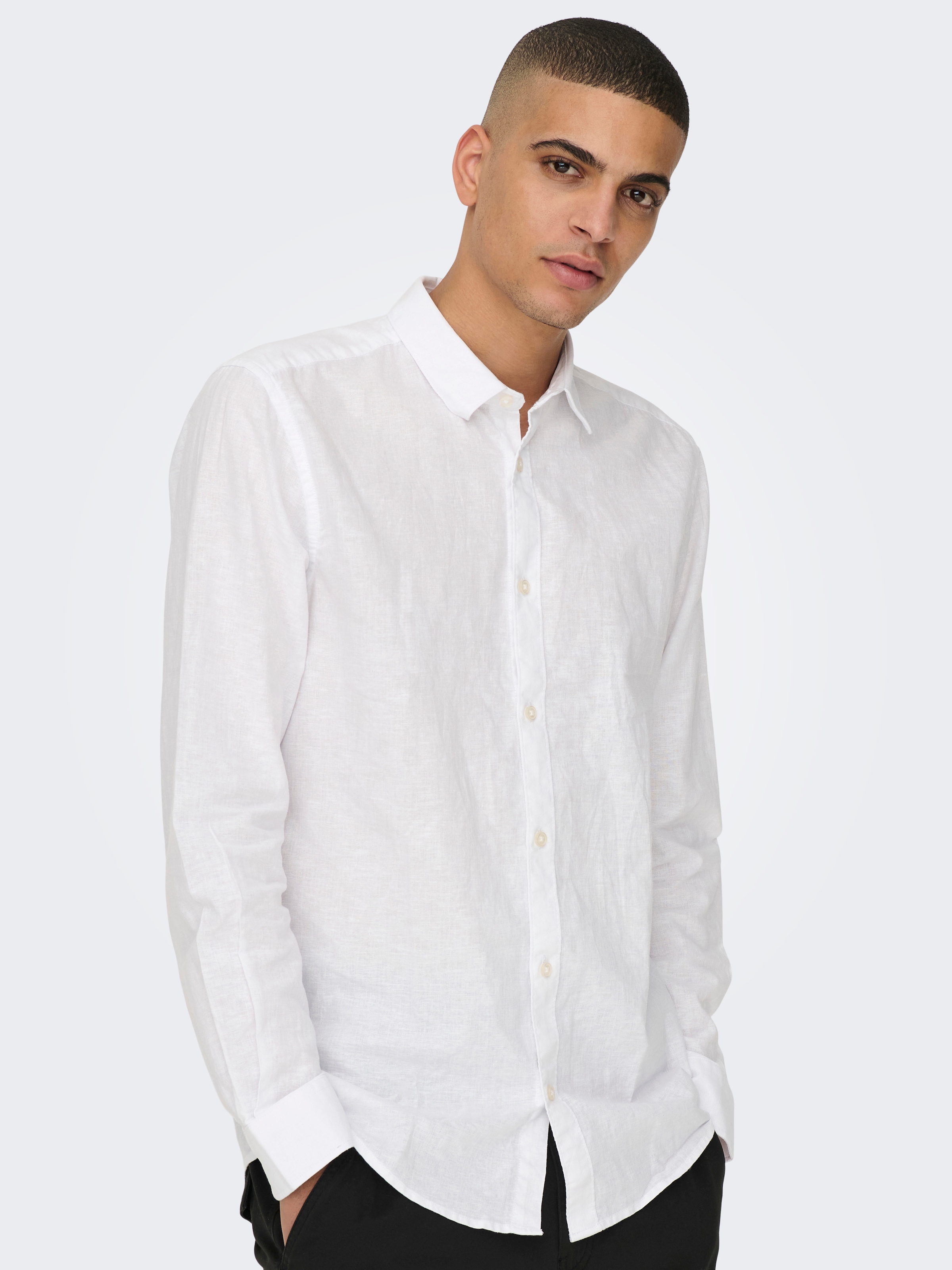 ONLY & SONS Chemise à manches longues »ONSCAIDEN LS SOLID LINEN SHIRT NOOS«
