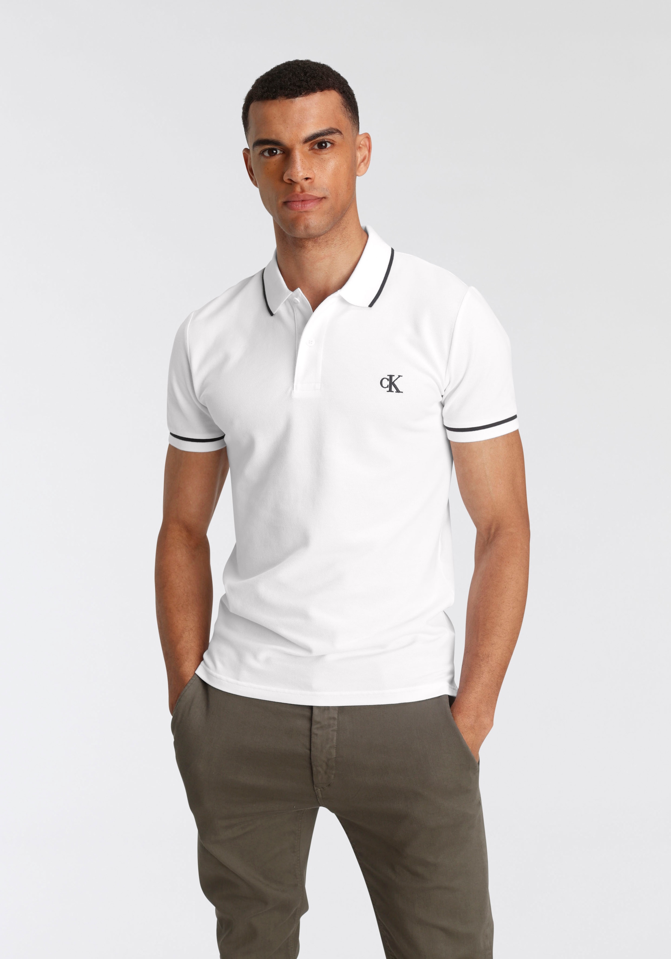 Image of Calvin Klein Jeans Poloshirt »TIPPING SLIM POLO« bei Ackermann Versand Schweiz