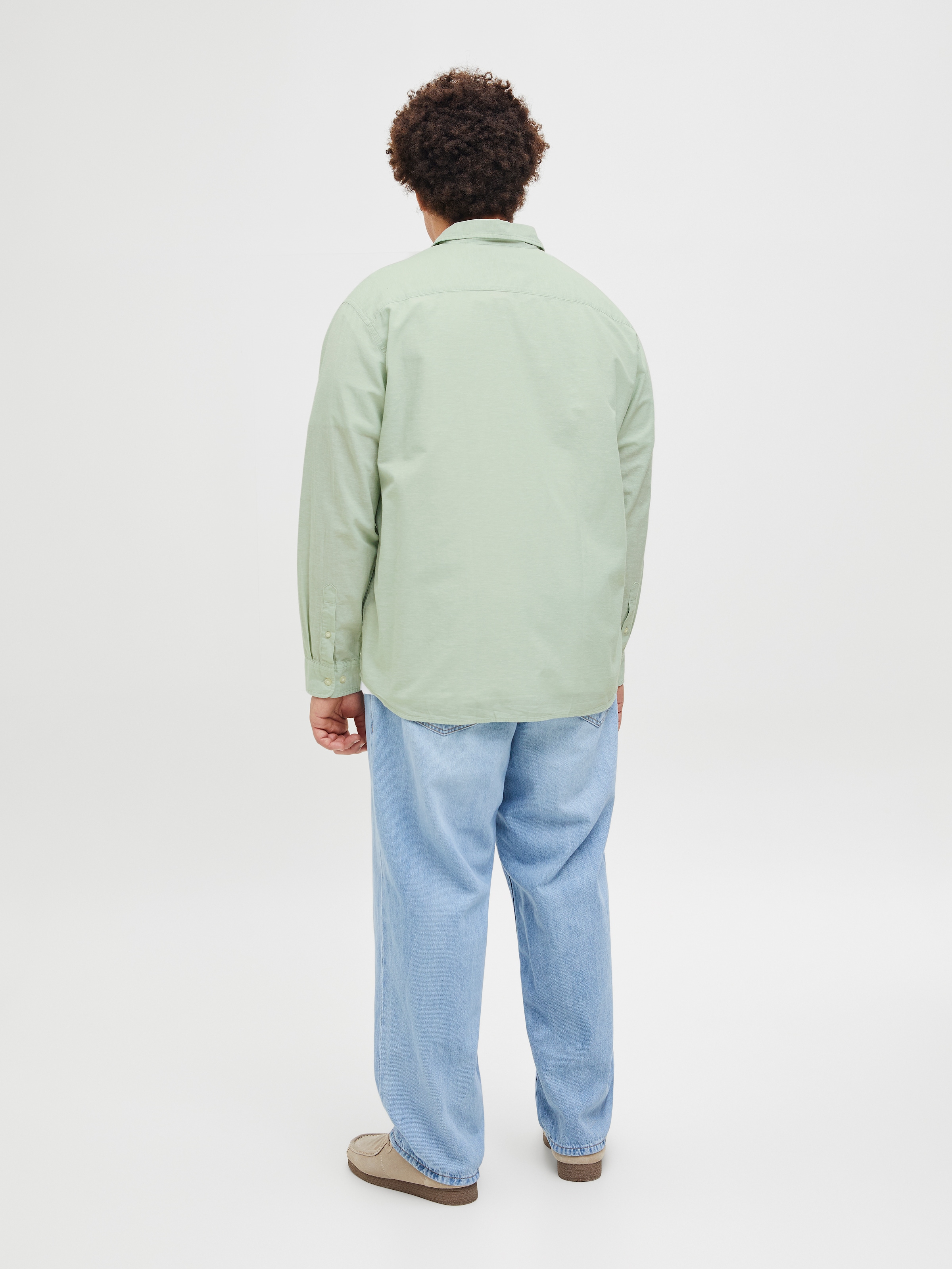 Jack & Jones PlusSize Langarmhemd »JJEBREEZE SHIRT LS SN PLS«, mit Hemdkragen