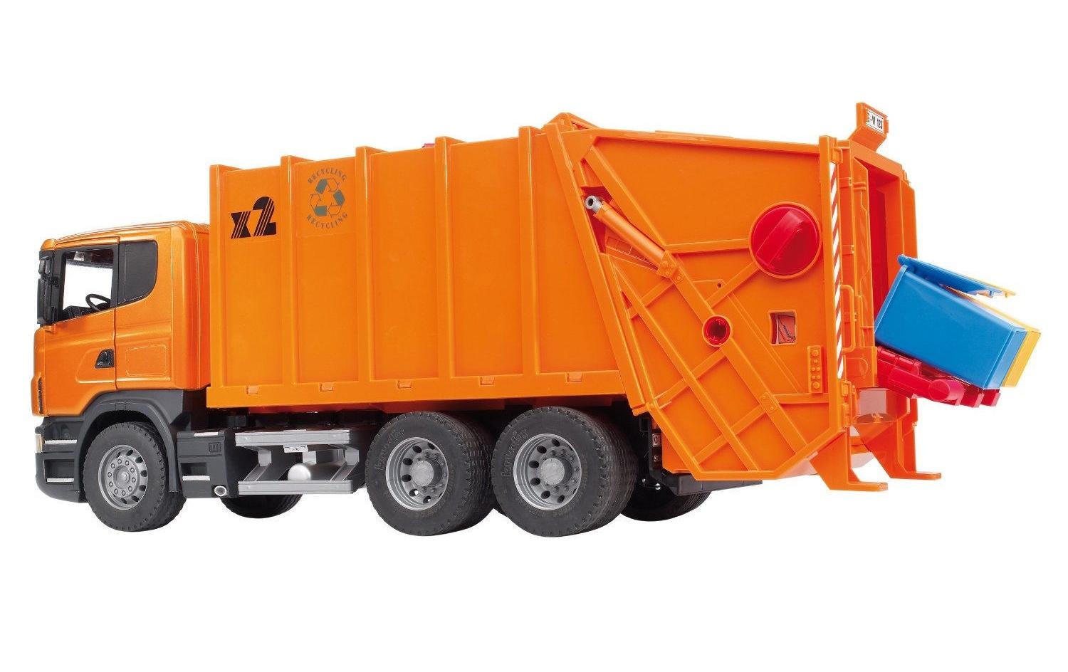 Image of Bruder® Spielzeug-Müllwagen »Scania R-Serie oranger Müll-LKW« bei Ackermann Versand Schweiz